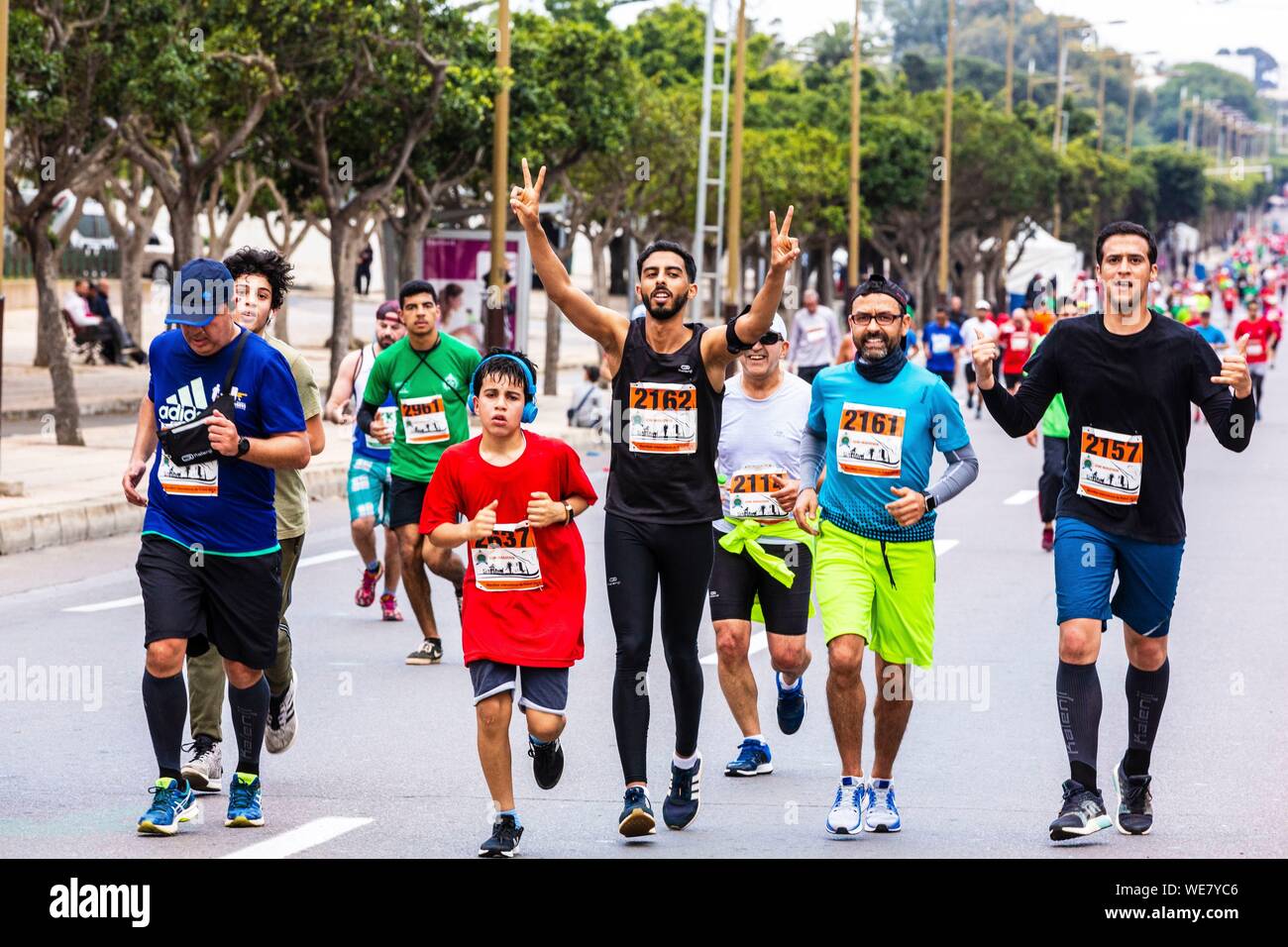 Il Marocco, Rabat, Rabat Maratona Internazionale Foto Stock
