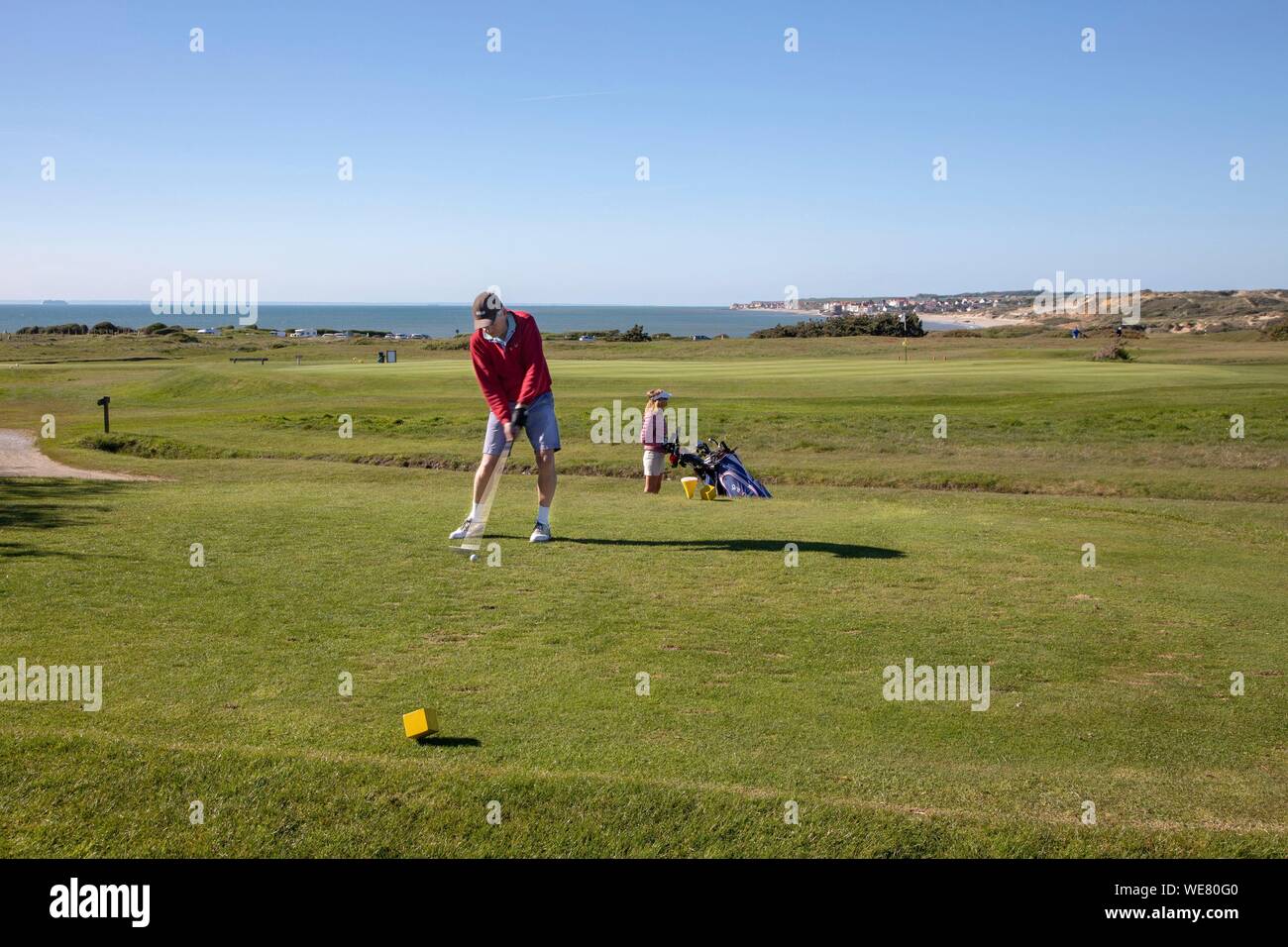 Francia, Pas de Calais, Wimereux, golf Foto Stock