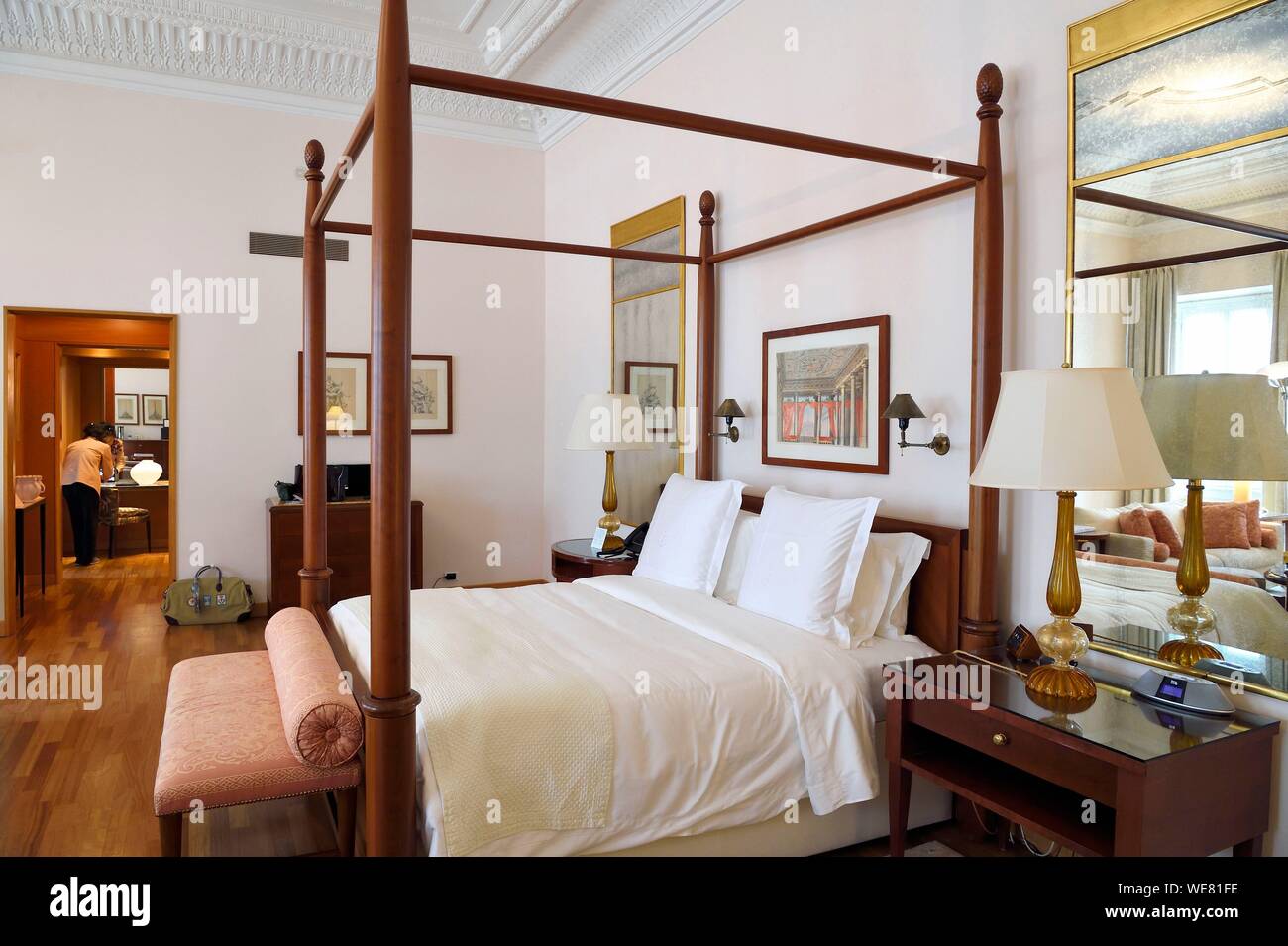 L'Italia, Lombardia, Milano, il Quadrilatero della moda (Quadrilatero della moda), Four Seasons Hotel Milano, il rinascimento suite Foto Stock