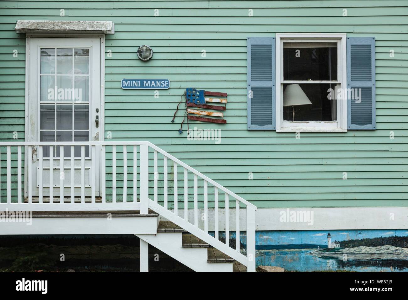 Stati Uniti, Maine, Stonington, Mini Manse Foto Stock