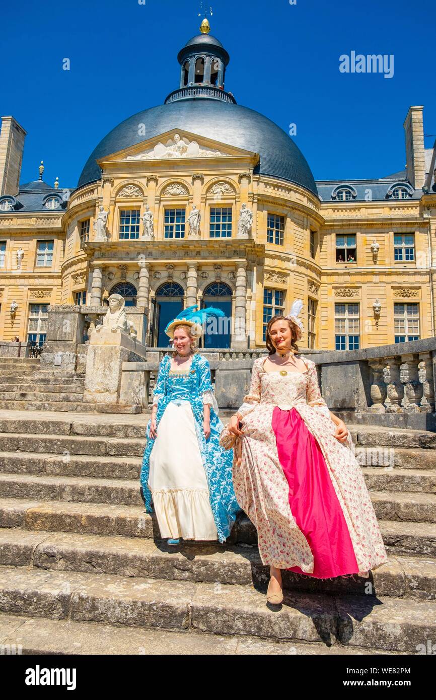 Francia, Seine et Marne, Maincy, il castello di Vaux-le-Vicomte, xv Grand Siecle Giorno : Giornata del costume del XVII secolo Foto Stock