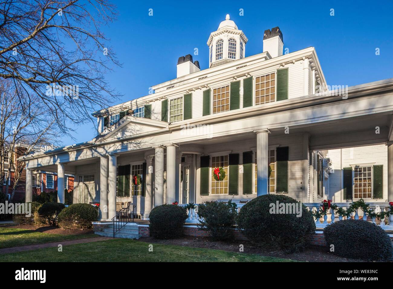 Stati Uniti, New England, Massachusetts, Plymouth Plymouth il distretto culturale, Plymouth Hall Museum, esterna Foto Stock