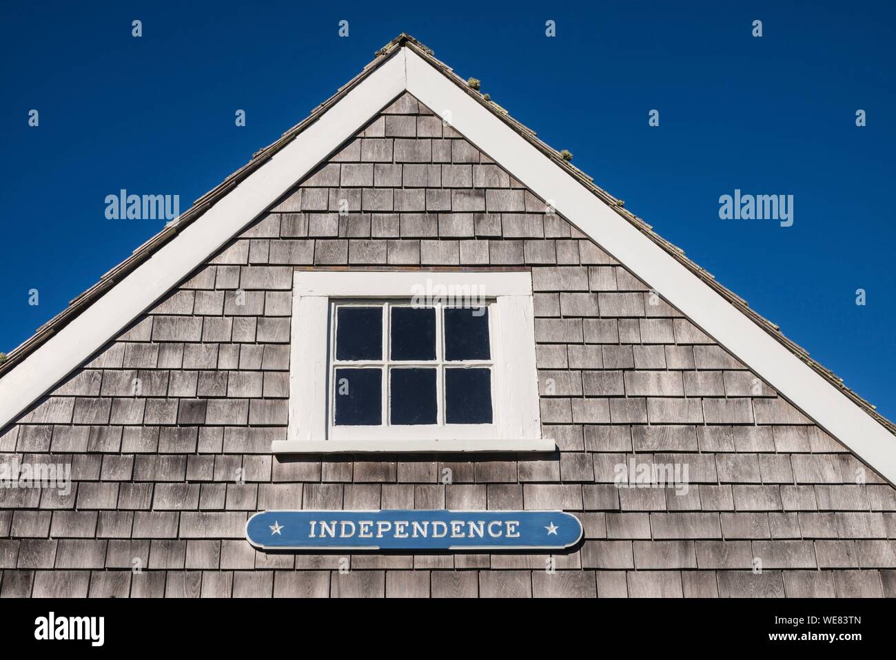 Stati Uniti, New England, Massachusetts, Nantucket Island, Nantucket, cottage dettaglio, indipendenza Foto Stock