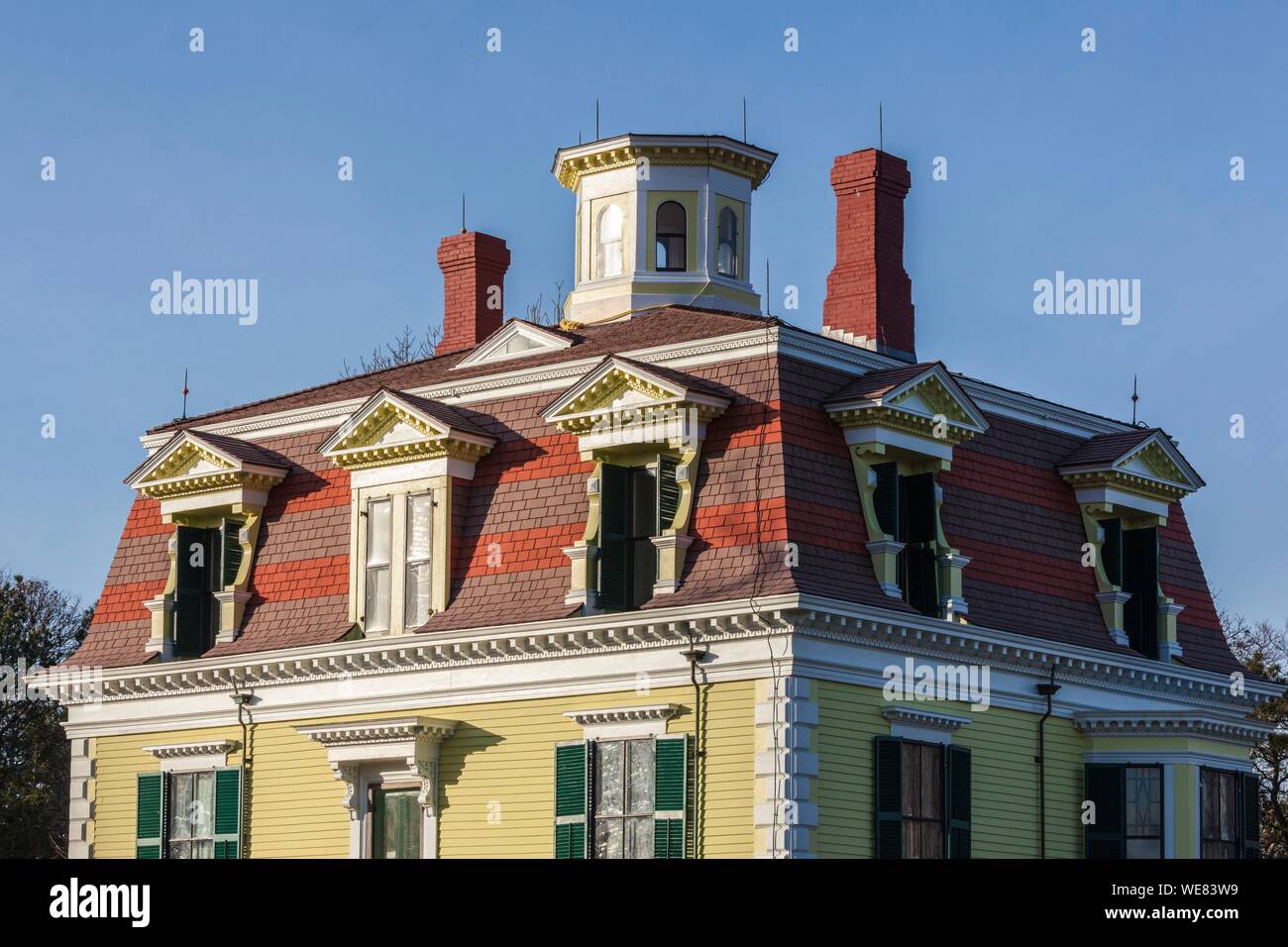 Stati Uniti, New England, Massachusetts, Cape Cod, Eastham, Fort Hill, Edward Penniman House, fomer mare capitano della casa, costruita nel 1868 Foto Stock