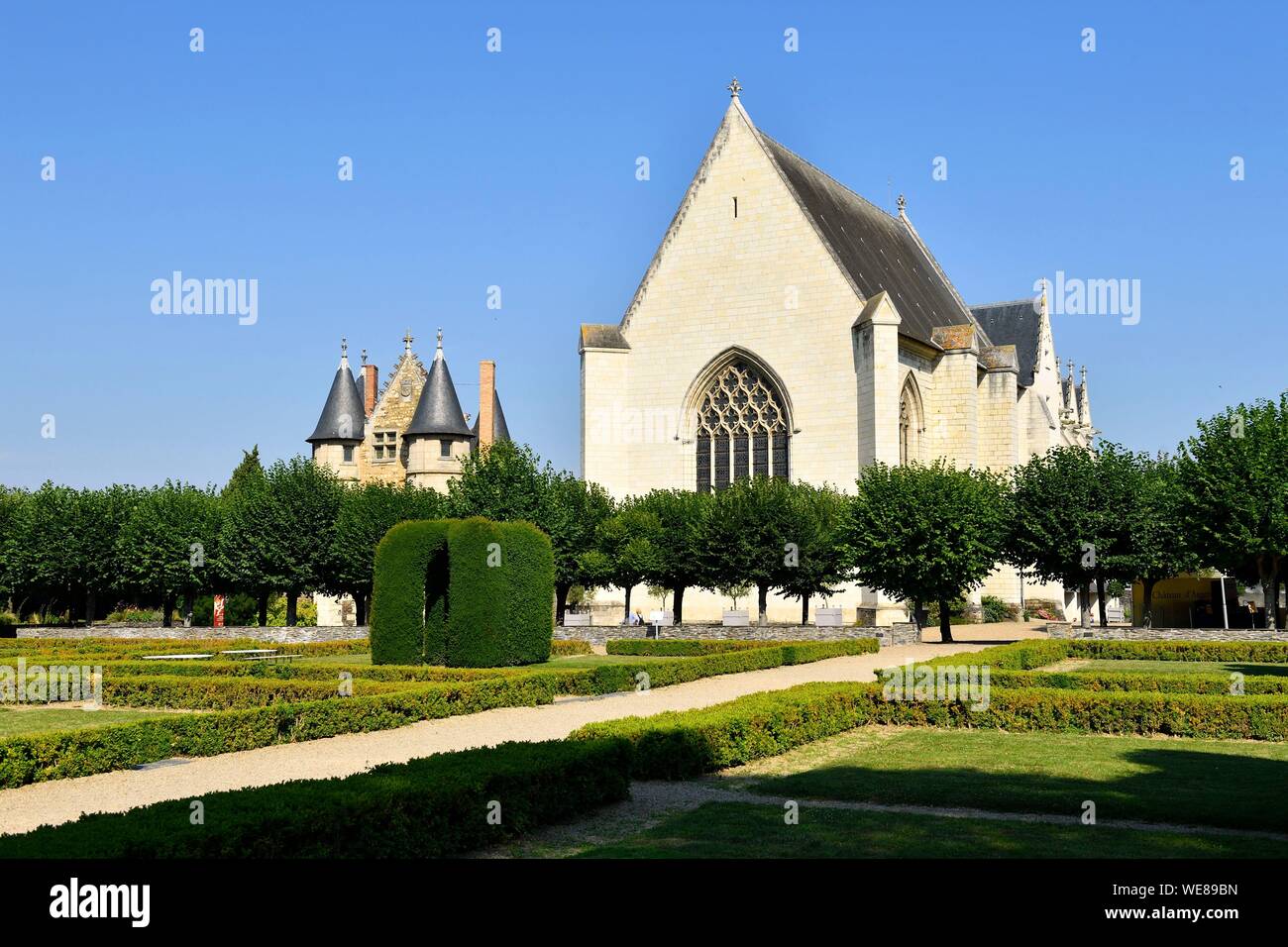 Francia, Maine et Loire, Angers, il castello dei duchi di Angiò costruito da Saint Louis, la cappella e la casa reale Foto Stock