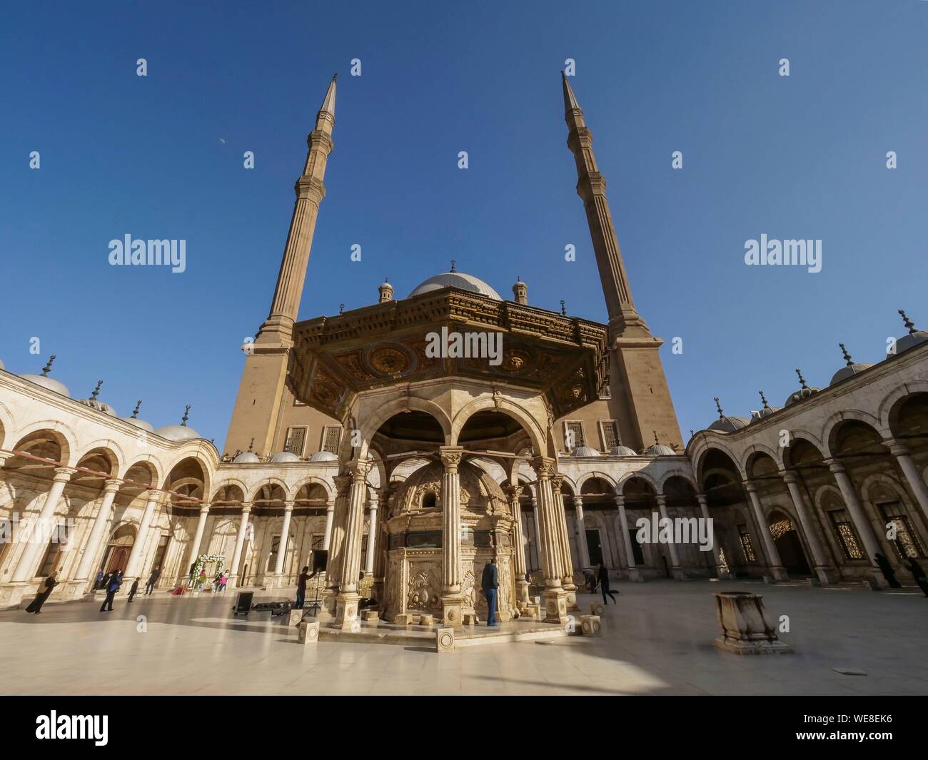 L'Egitto, al Cairo, vecchio sito Patrimonio Mondiale dell'UNESCO, Citadel, Mohamed Ali moschea, Abluzione Fontana Foto Stock