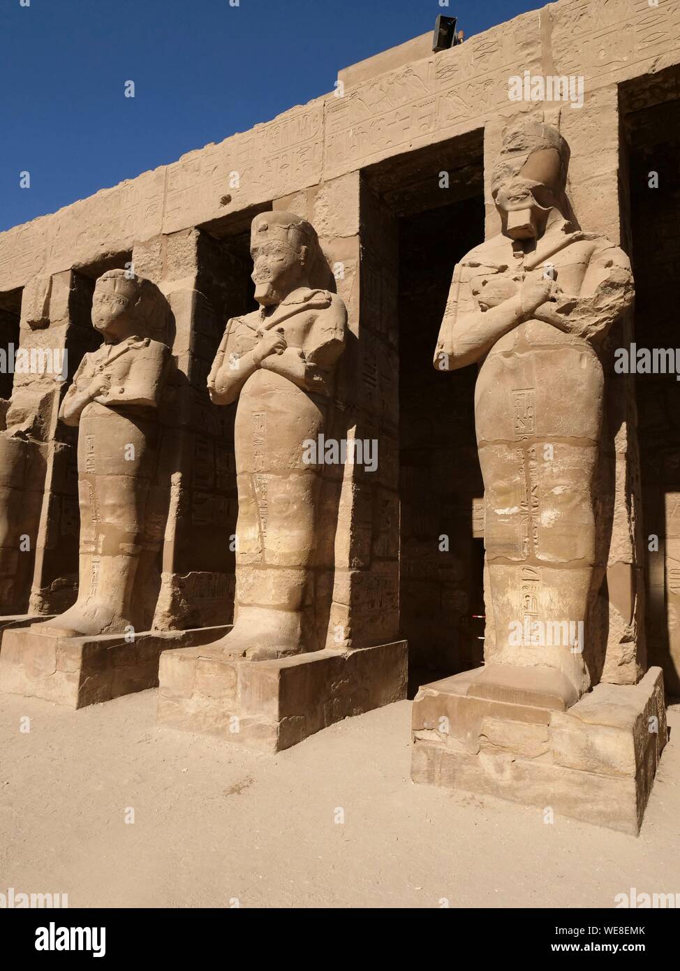 Egitto Alto Egitto, Valle del Nilo, Luxor, Karnak classificato come patrimonio mondiale dall' UNESCO, il tempio dedicato al dio Amon Foto Stock