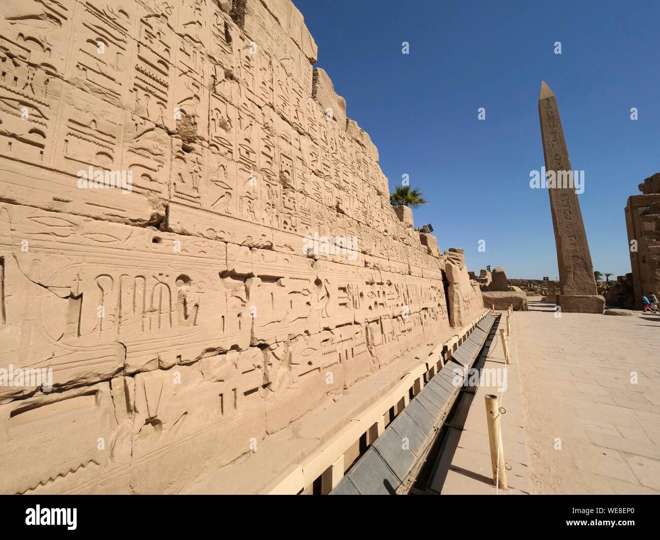 Egitto Alto Egitto, Valle del Nilo, Luxor, Karnak classificato come patrimonio mondiale dall' UNESCO, il tempio dedicato al dio Amon Foto Stock