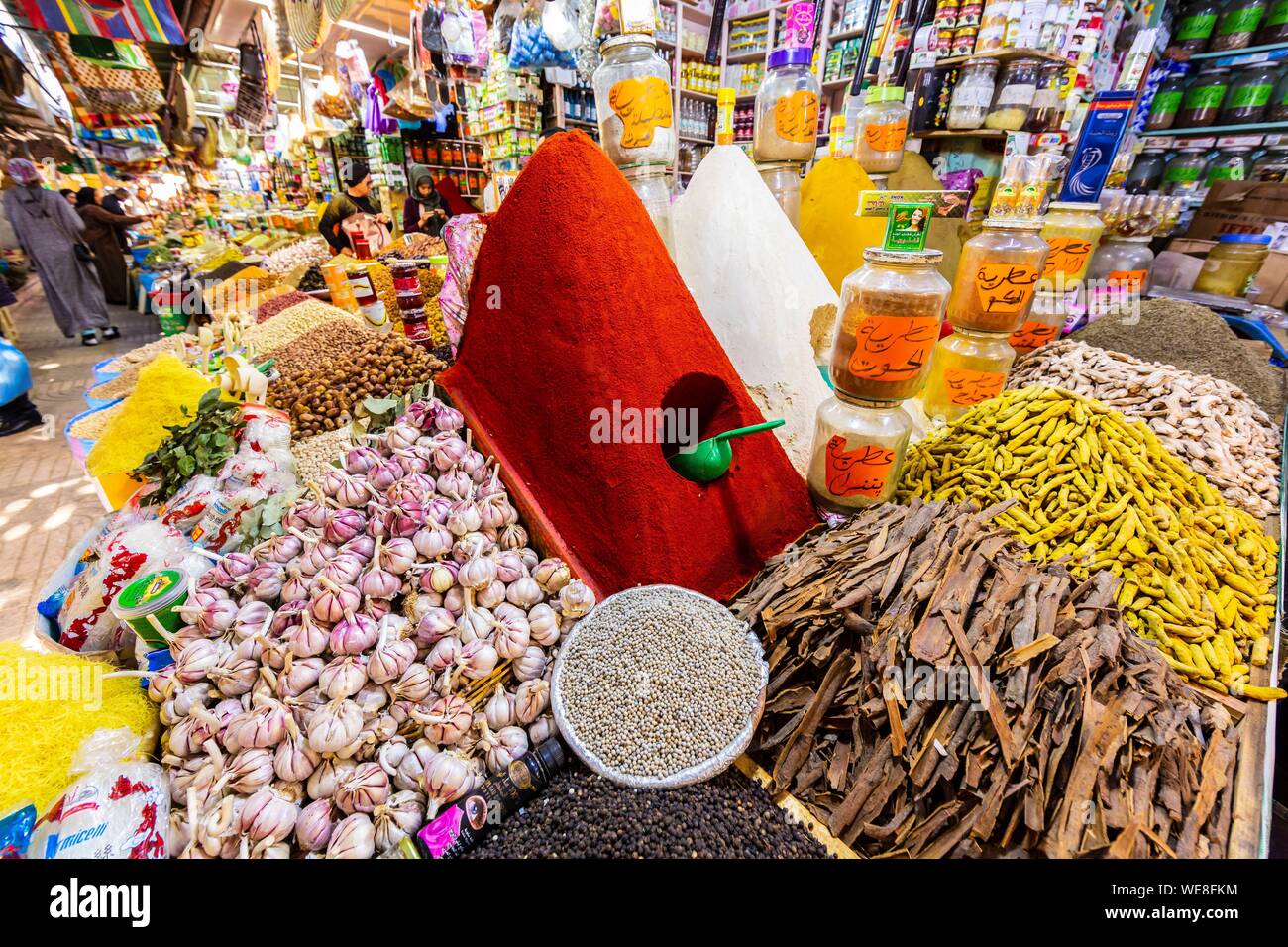 Il Marocco, Casablanca, distretto Habous, spice souk Foto Stock