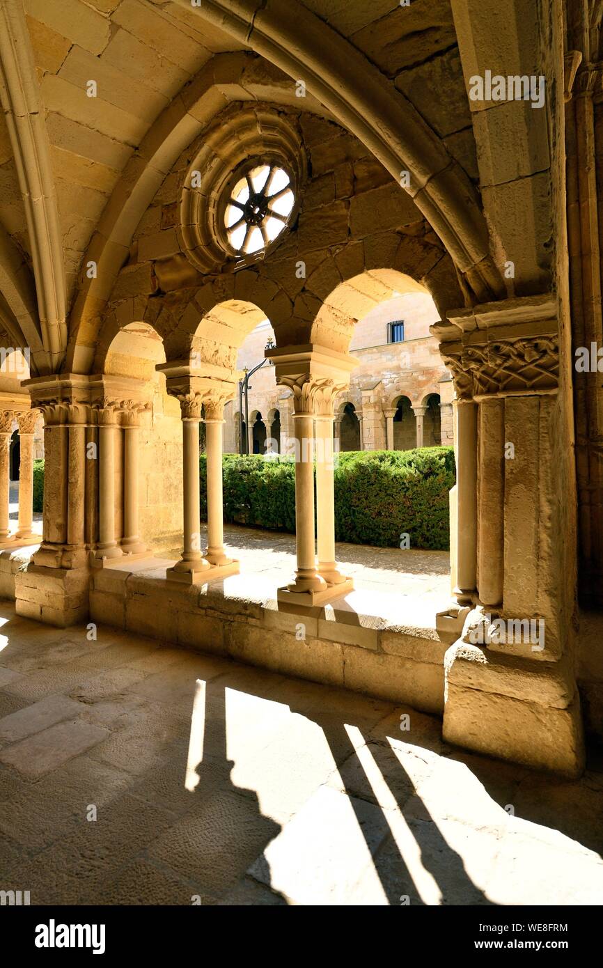 In Spagna, in Catalogna, provincia di Tarragona, Alt Camp comarca, La Ruta del Cister, monastero di Vallbona de les Monges Foto Stock
