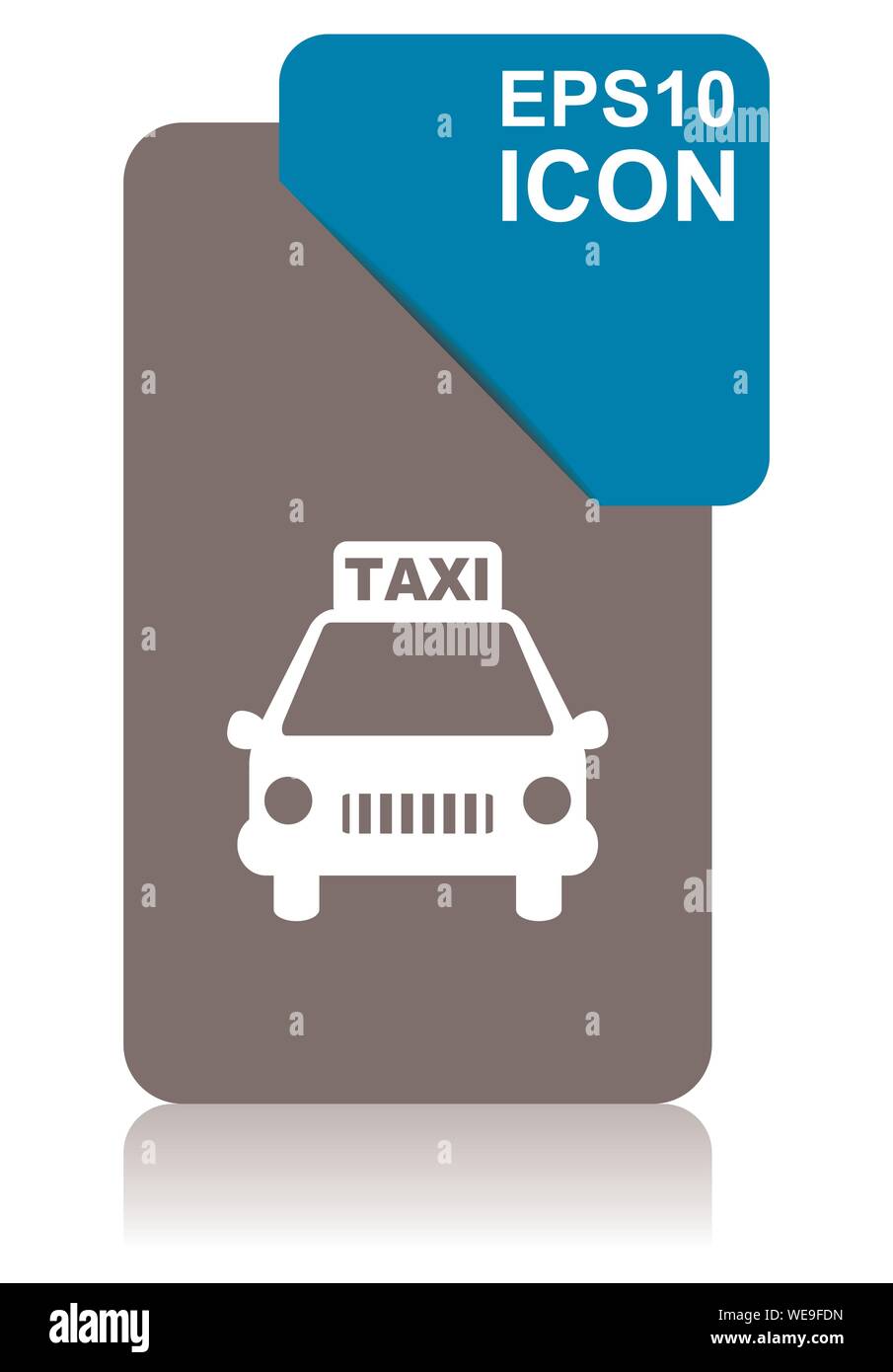 Taxi nero e blu vector icona del puntatore su sfondo bianco in eps 10 Illustrazione Vettoriale