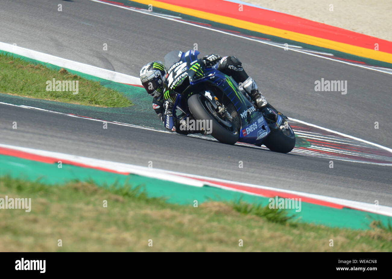 Misano Adriatico, Italia, 30 Ago 2019, 12 MAVERICK VINALES durante i test ufficiali Motogp - Misano 2019 - MotoGP - Credito: LPS/Giorgio Panacci/Alamy Live News Foto Stock