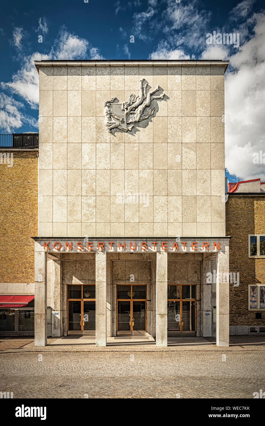 KARLSKRONA, Svezia - Luglio 03, 2019: il teatro cittadino e la Concert House di Karlskrona, Svezia. Foto Stock