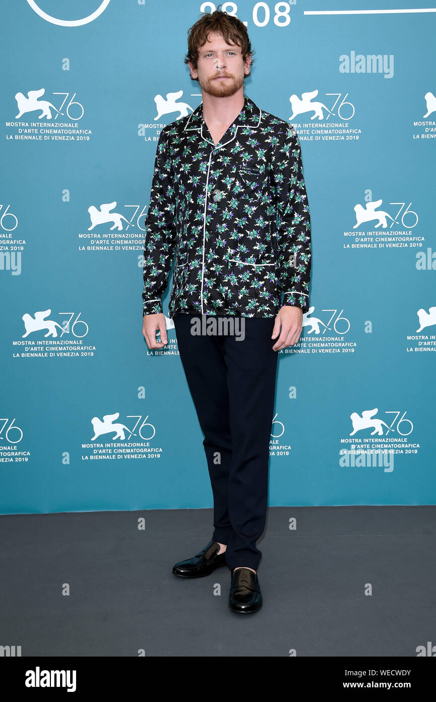 Venezia, Italia. Il 30 agosto, 2019. 76° Festival del Cinema di Venezia 2019, Photocall film "eberg'nella foto: Jack O'Connel Credit: Indipendente Agenzia fotografica/Alamy Live News Foto Stock