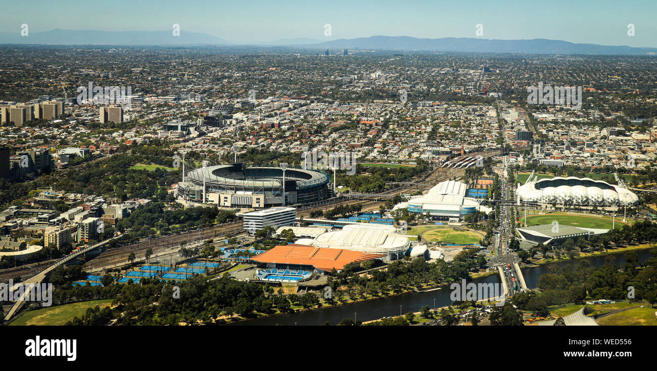 Australia, Melbourne, splendido paesaggio, vista panoramica Eureka Foto Stock