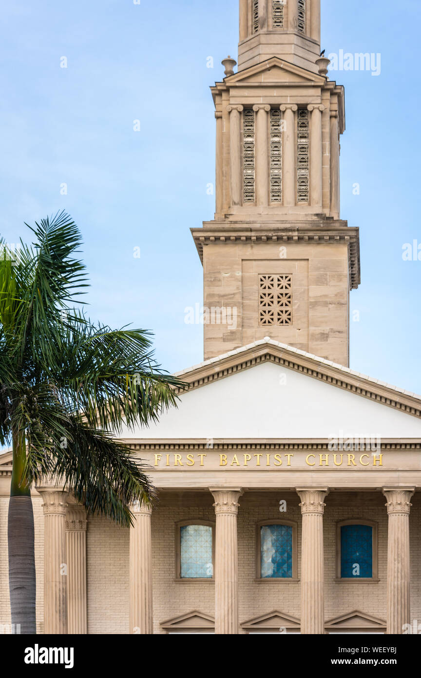 La prima chiesa battista, ora chiamata Chiesa di famiglia nel West Palm Beach, Florida. (USA) Foto Stock