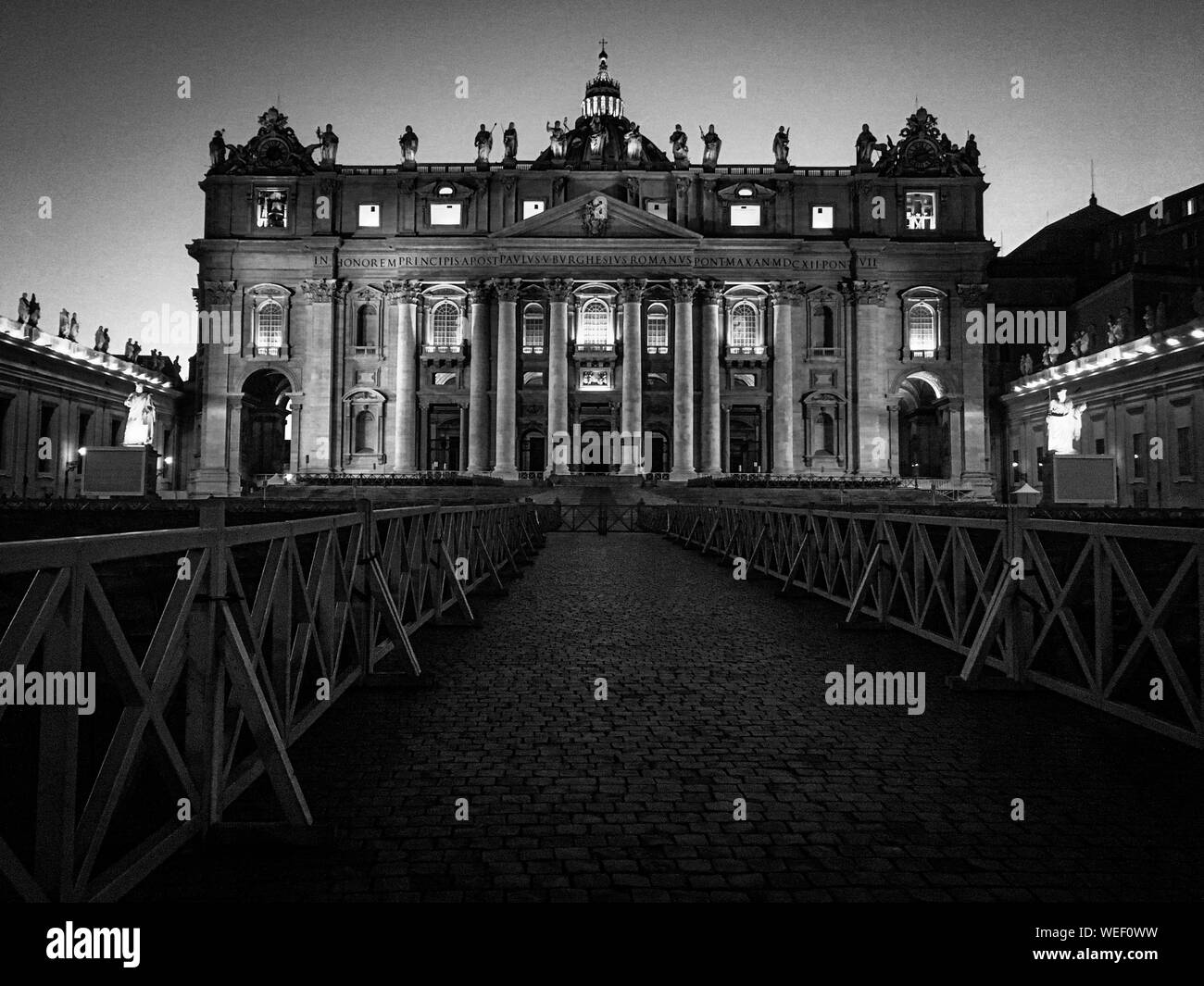 Bianco e nero (b&w) Vaticano, Roma, italia Foto Stock