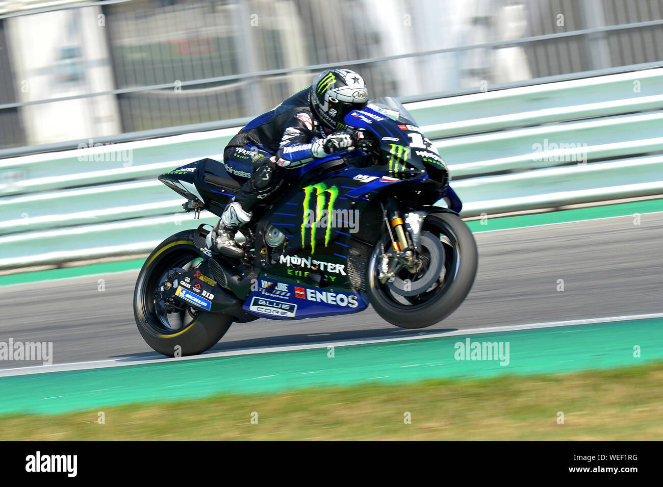 Misano Adriatico, Italia, 30 Ago 2019, 12 MAVERICK VINALES durante i test ufficiali Motogp - MotoGP - Credito: LPS/Giorgio Panacci/Alamy Live News Foto Stock