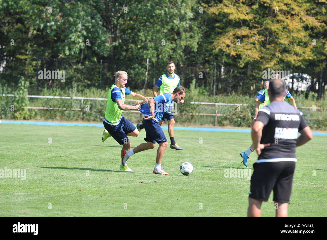KSC-Training am Donnerstag 30 agosto 2019 im Wildpark KSC si sta allenando per la prossima partita di calcio seconda lega contro vfl osnabrü Foto Stock