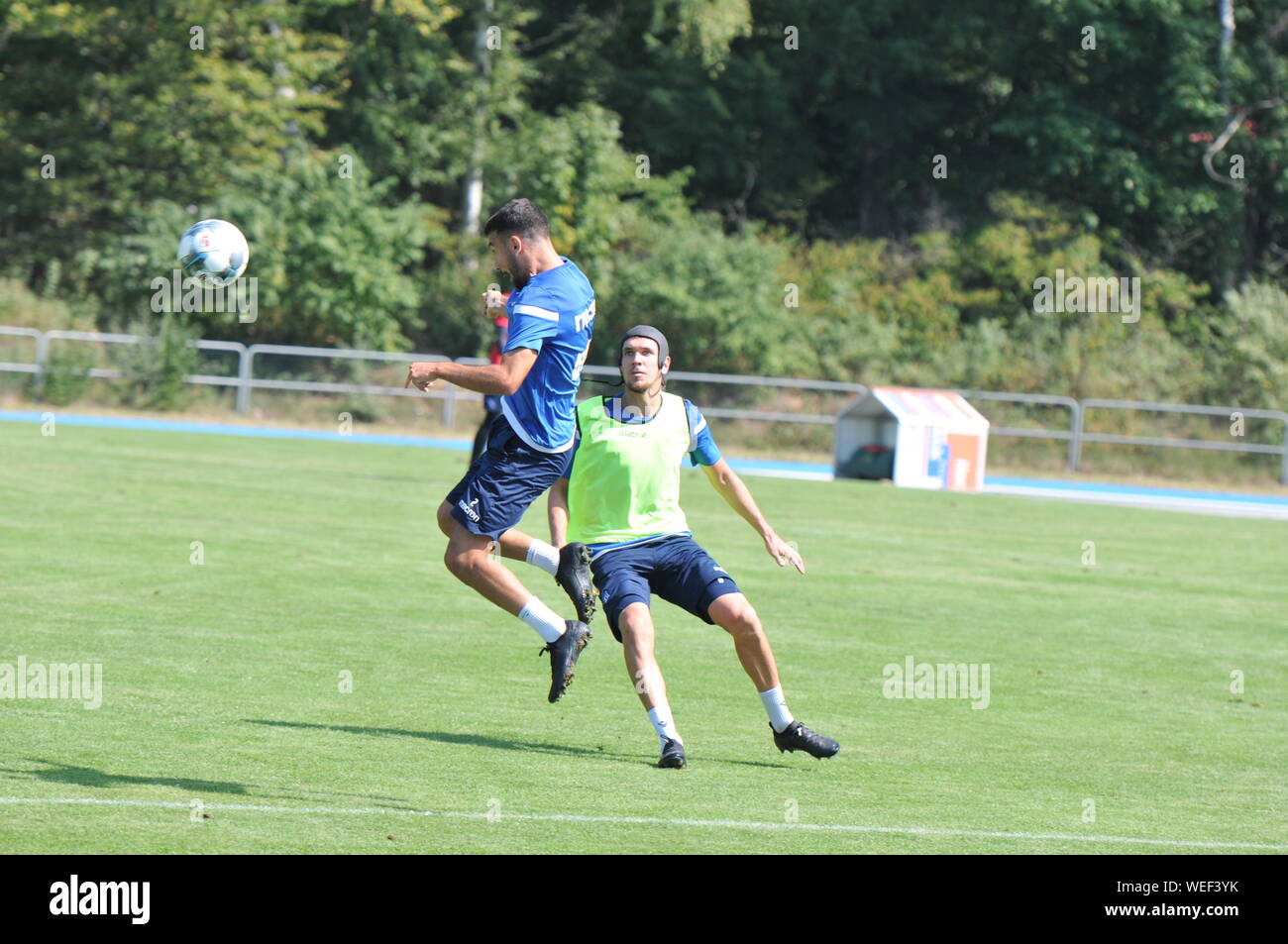 KSC-Training am Donnerstag 30 agosto 2019 im Wildpark KSC si sta allenando per la prossima partita di calcio seconda lega contro vfl osnabrü Foto Stock