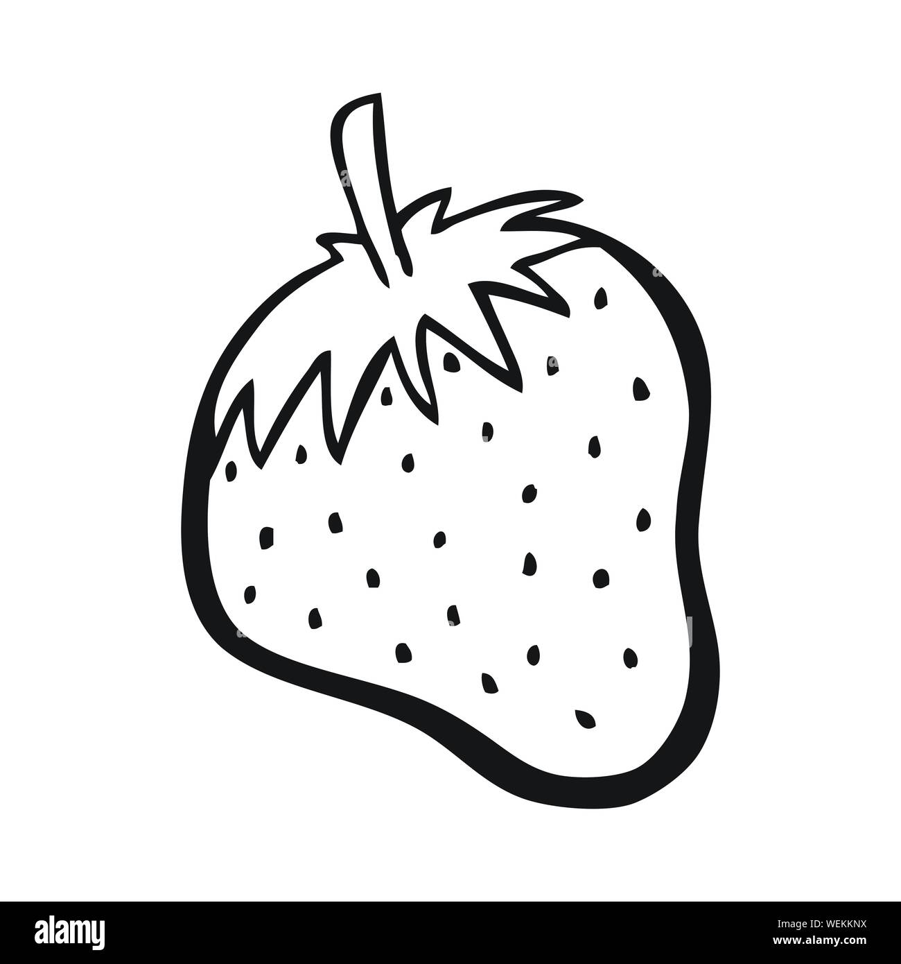 disegni di fragole - 9 Bianco e nero icona di fragole su sfondo bianco Immagine e Vettoriale - Alamy