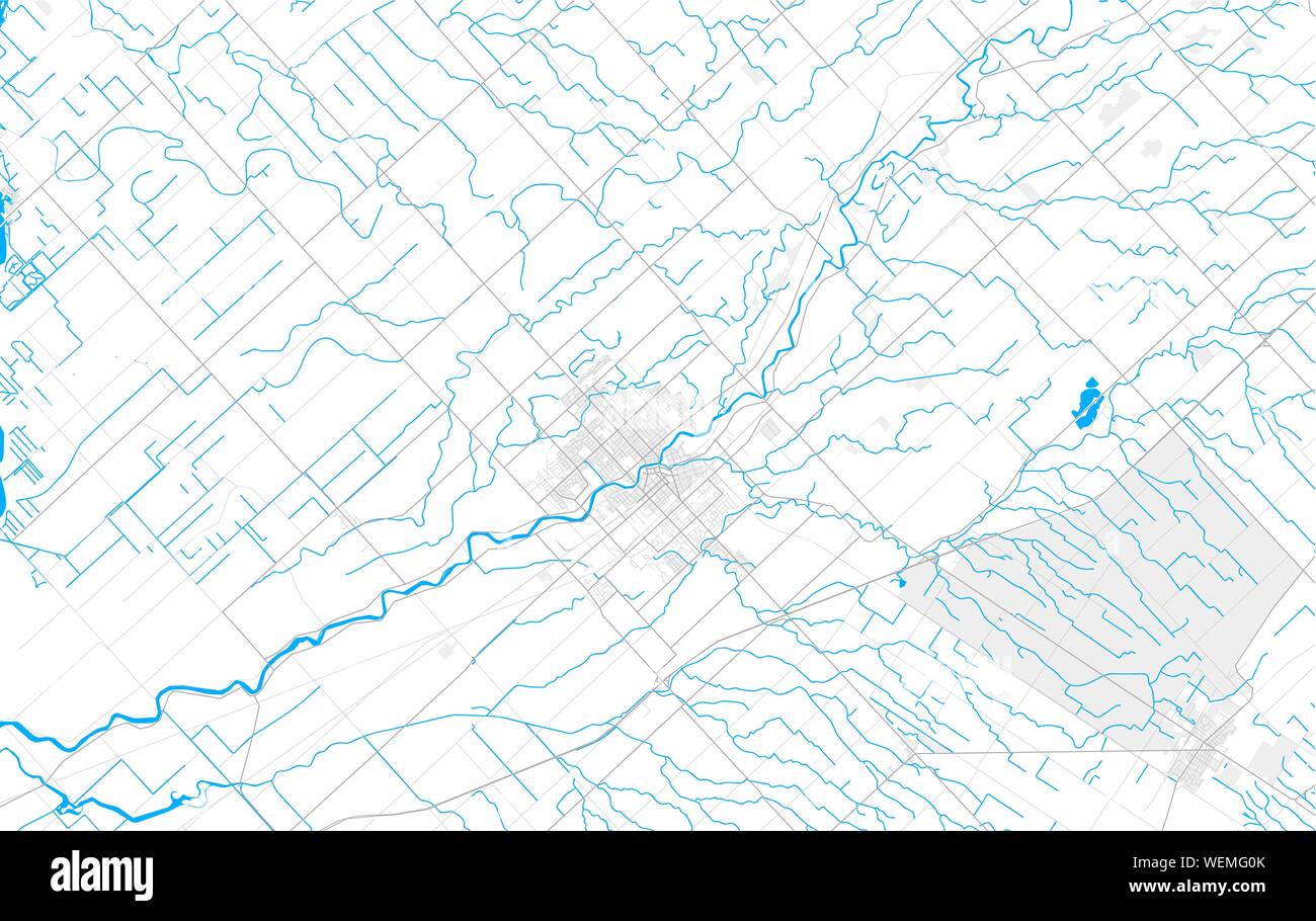 Ricco di vettore dettagliata mappa area di Chatham-Kent, Ontario, Canada. Mappa modello per arredamento di casa. Illustrazione Vettoriale