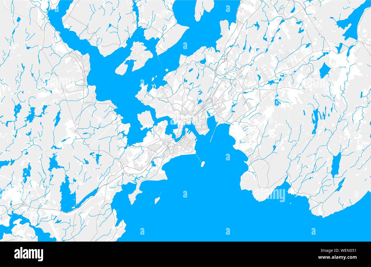 Ricco di vettore dettagliata mappa dell'area di Saint John, New Brunswick, Canada. Mappa modello per arredamento di casa. Illustrazione Vettoriale