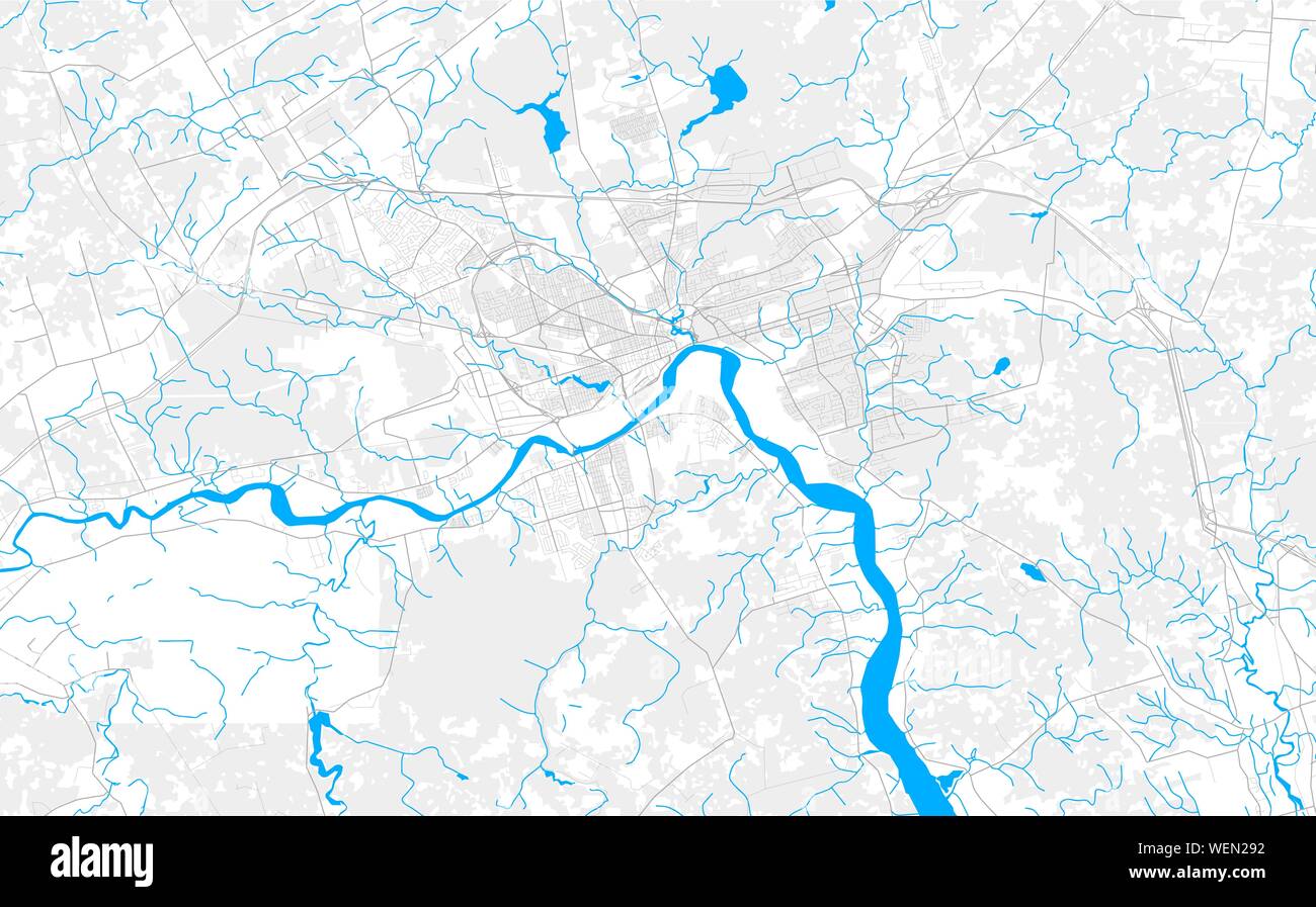 Ricco di vettore dettagliata mappa area di Moncton, New Brunswick, Canada. Mappa modello per arredamento di casa. Illustrazione Vettoriale