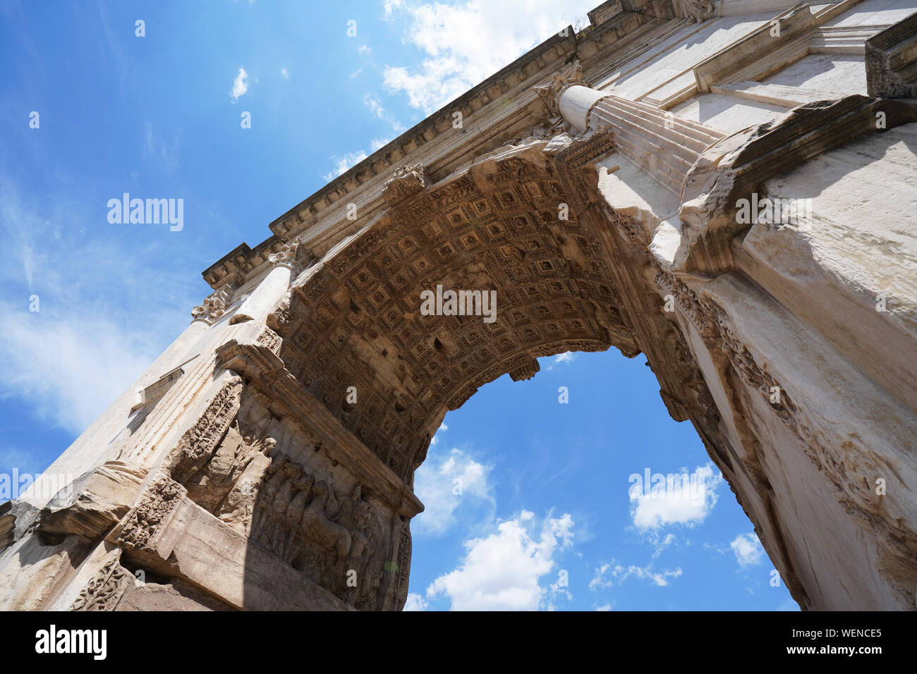 Arco di Tito, Foro Romano, Roma, Italia Foto Stock