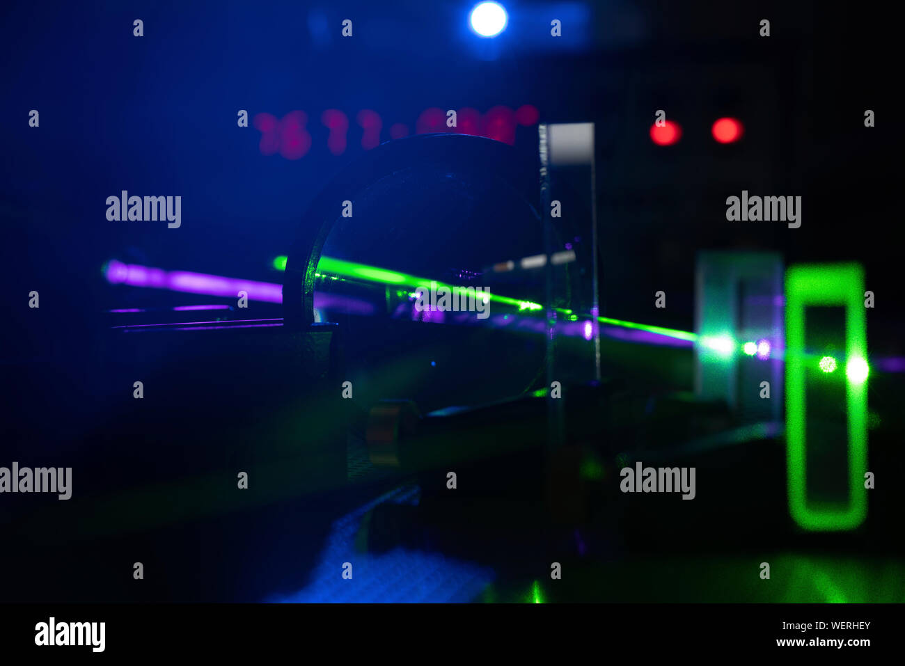 Esperimento laser Foto Stock