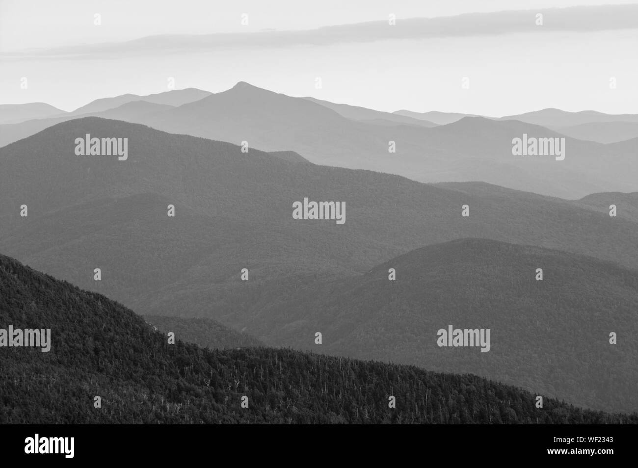 Distante mountain range, Stowe Vermont, USA Foto Stock