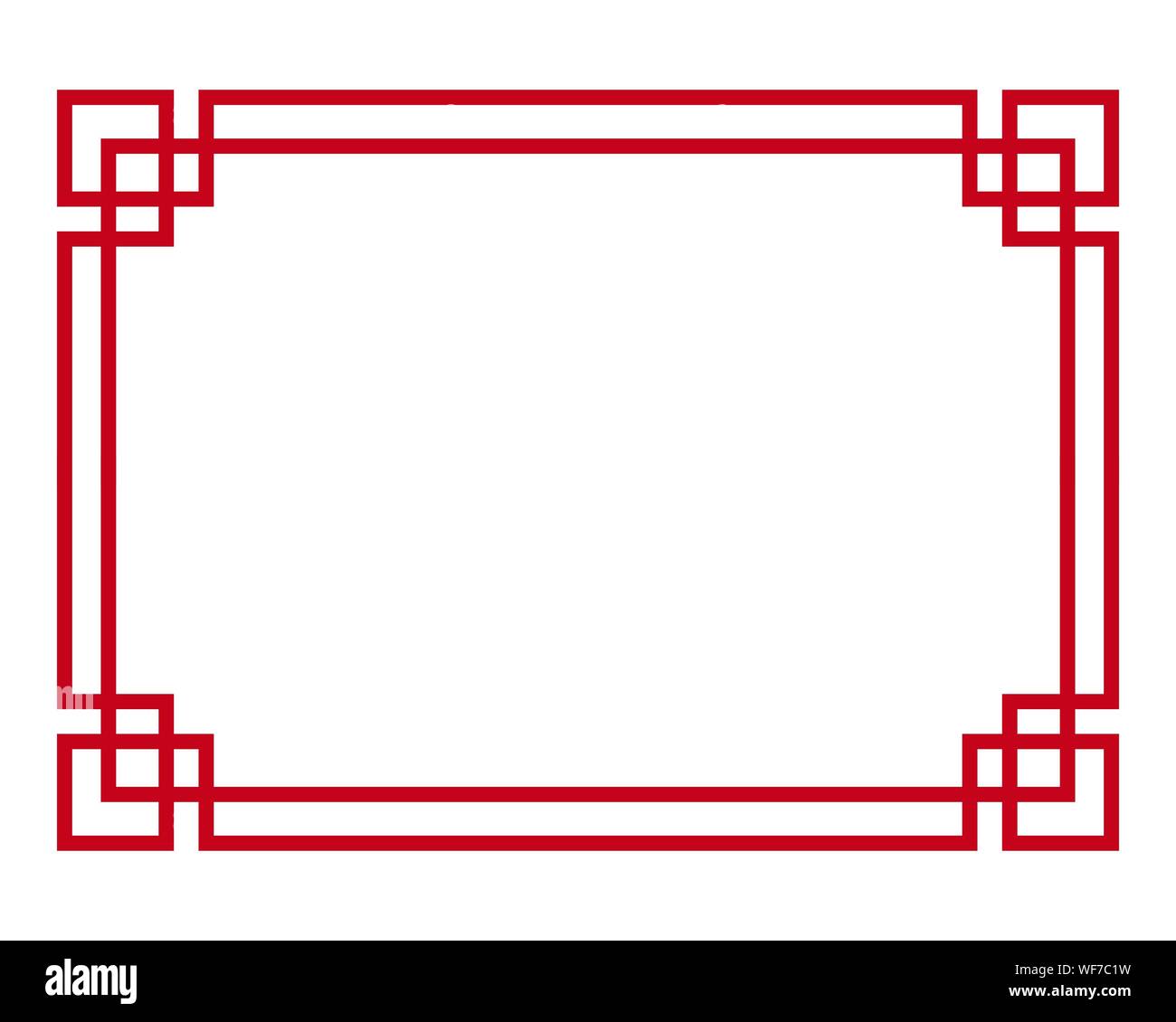 Confine cinese illustrazione vettoriale del modello di progettazione Illustrazione Vettoriale
