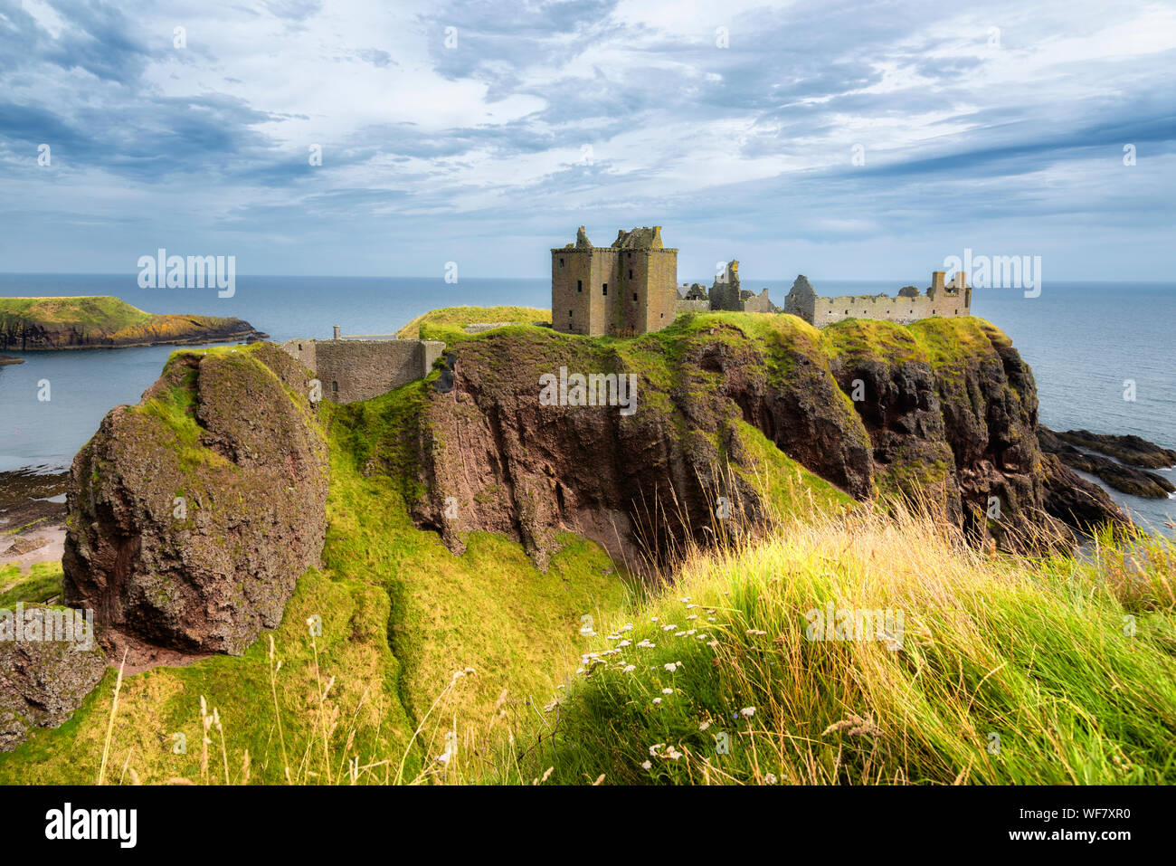 Dunnottar Castle a Stonehaven. Aberdeen, Scozia, Regno Unito Foto Stock