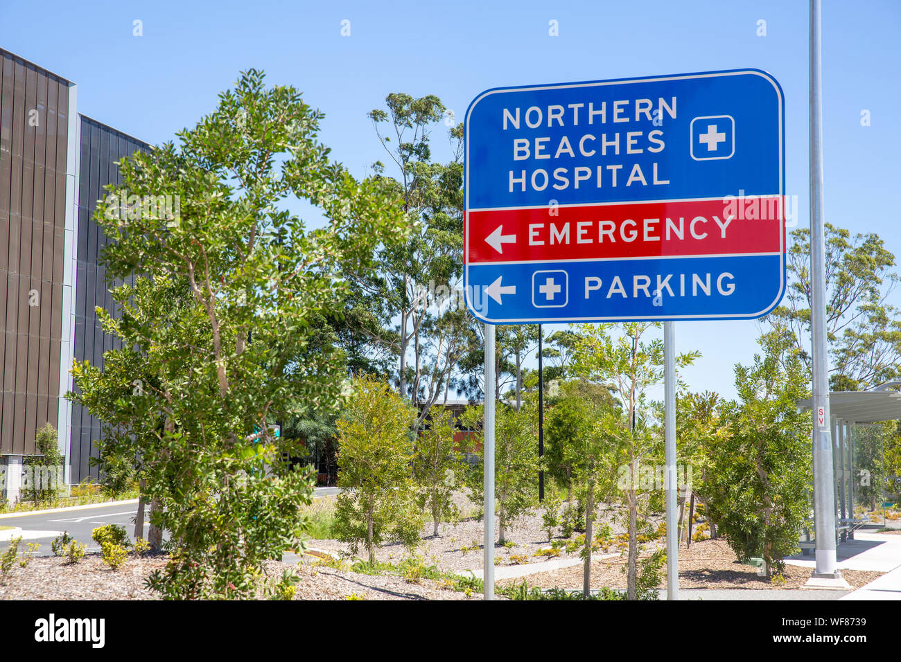 Ospedale di Sydney segno a spiagge settentrionali ospedale,Sydney , Australia Foto Stock