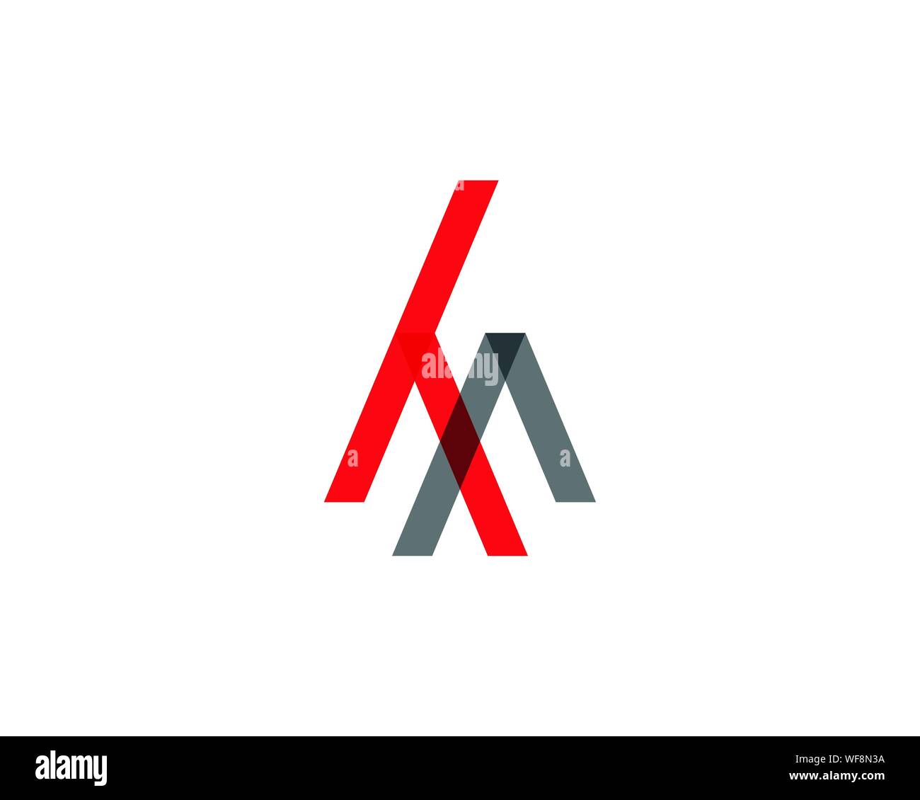 M Lettera modello Logo illustrazione vettoriale design Illustrazione Vettoriale