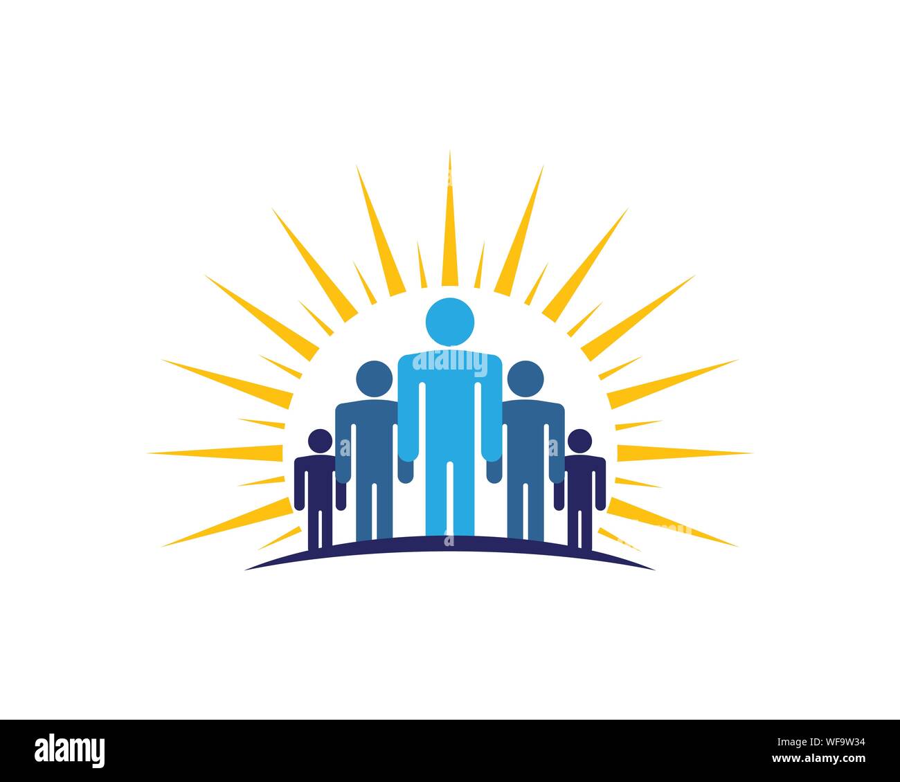 Icona di persone del gruppo di lavoro illustrazione vettoriale design Illustrazione Vettoriale