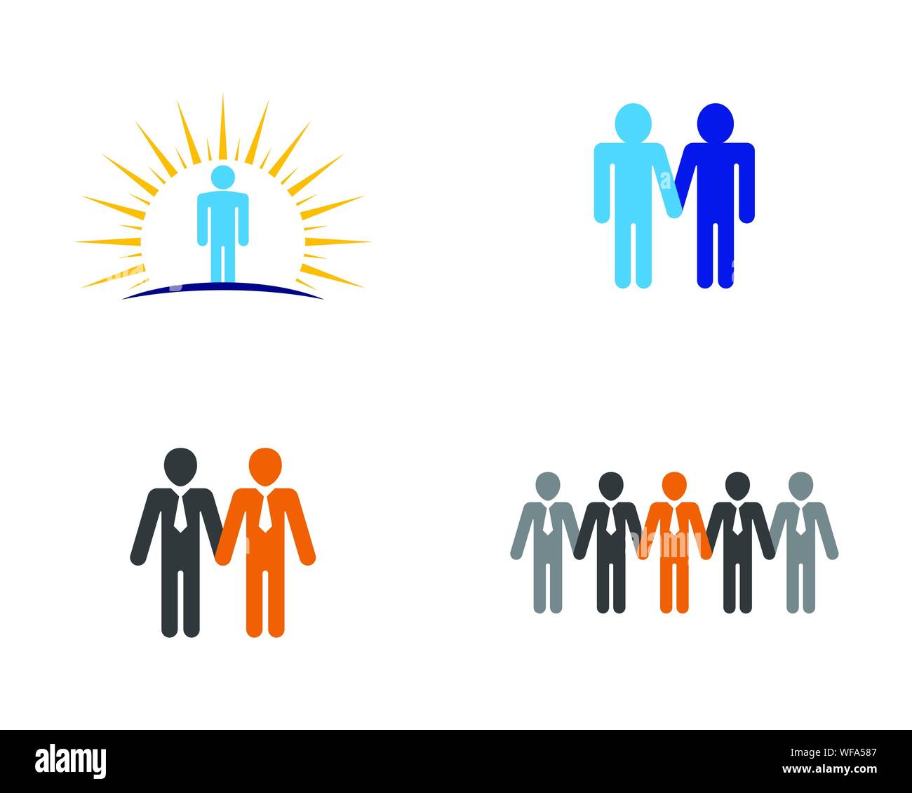 Icona di persone del gruppo di lavoro illustrazione vettoriale design Illustrazione Vettoriale