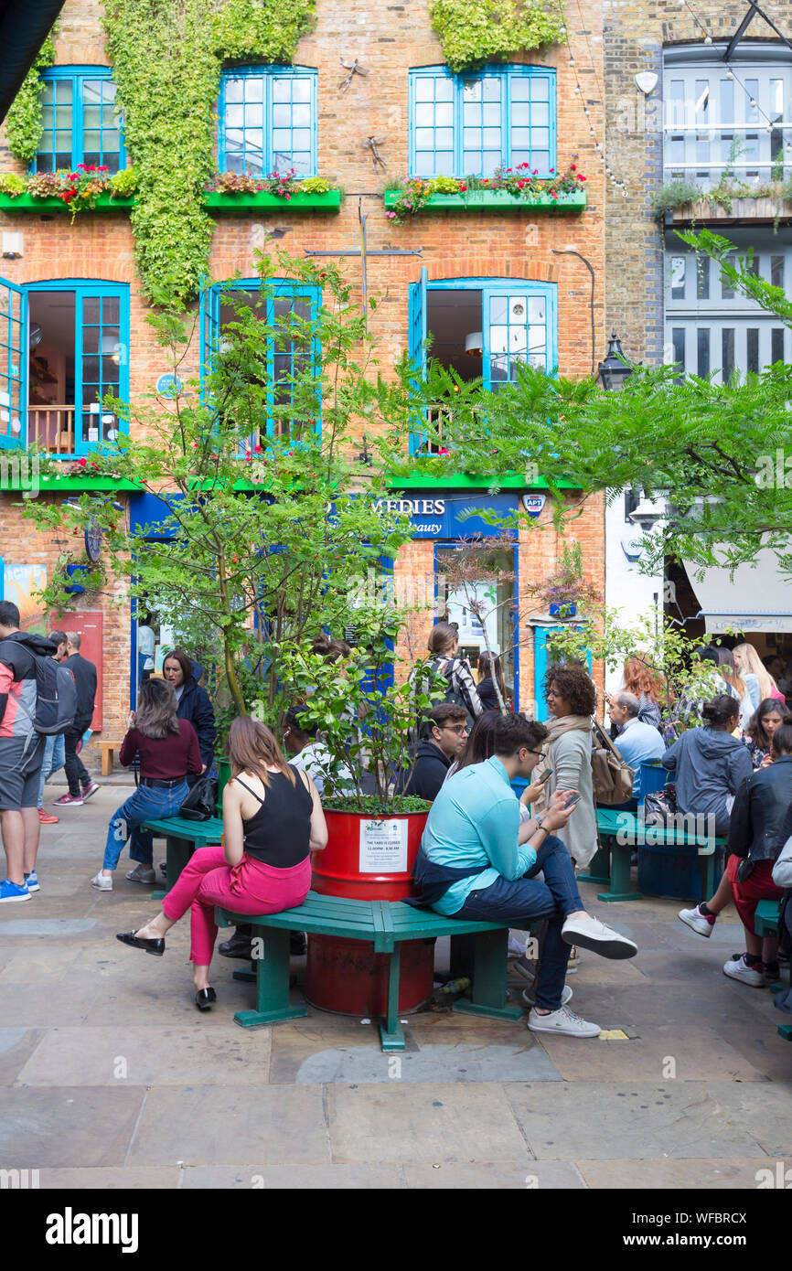 Neal's Yard, Covent Garden di Londra, Inghilterra Foto Stock