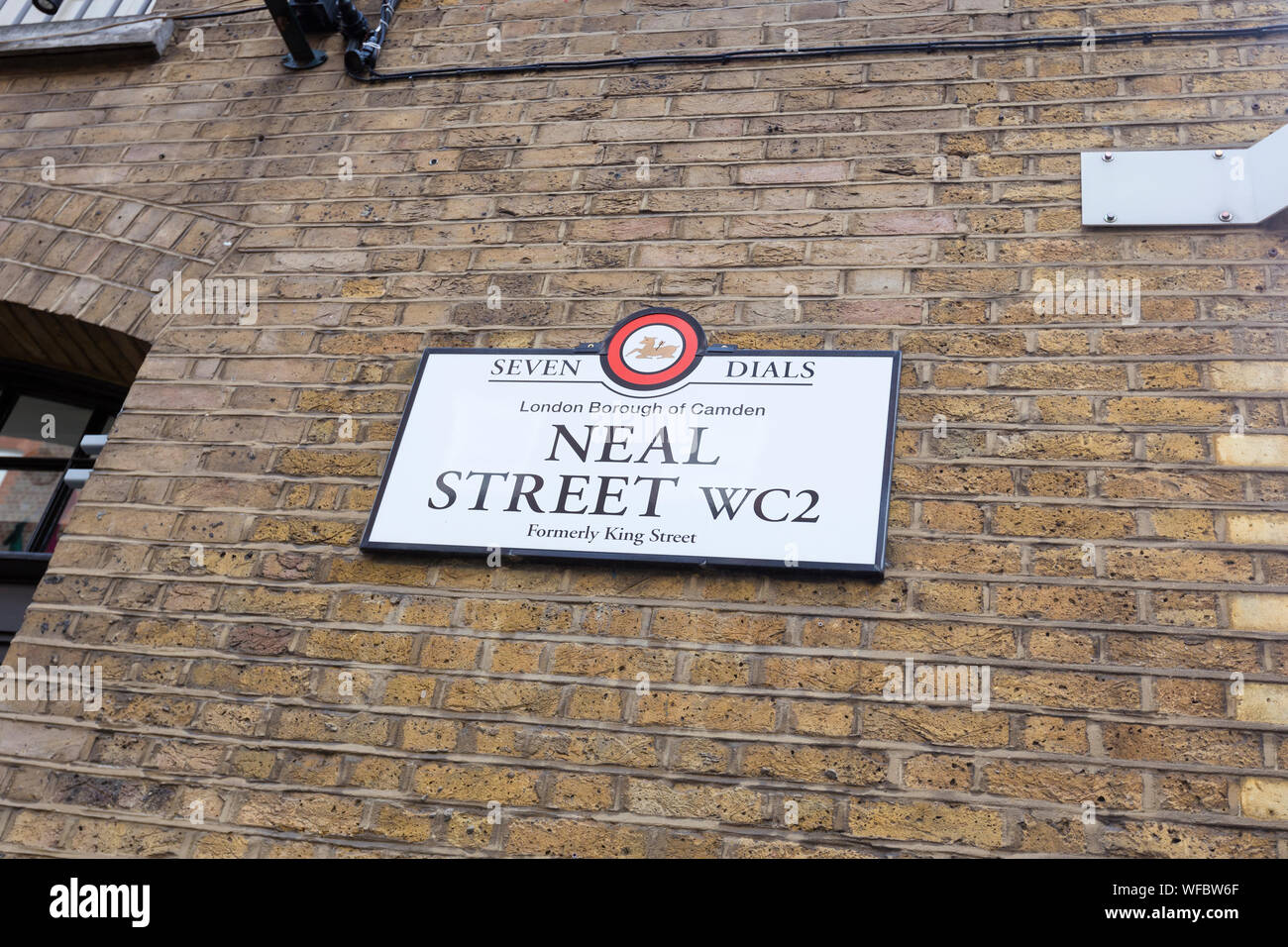 Neal Street sign in Covent Garden di Londra, Inghilterra Foto Stock