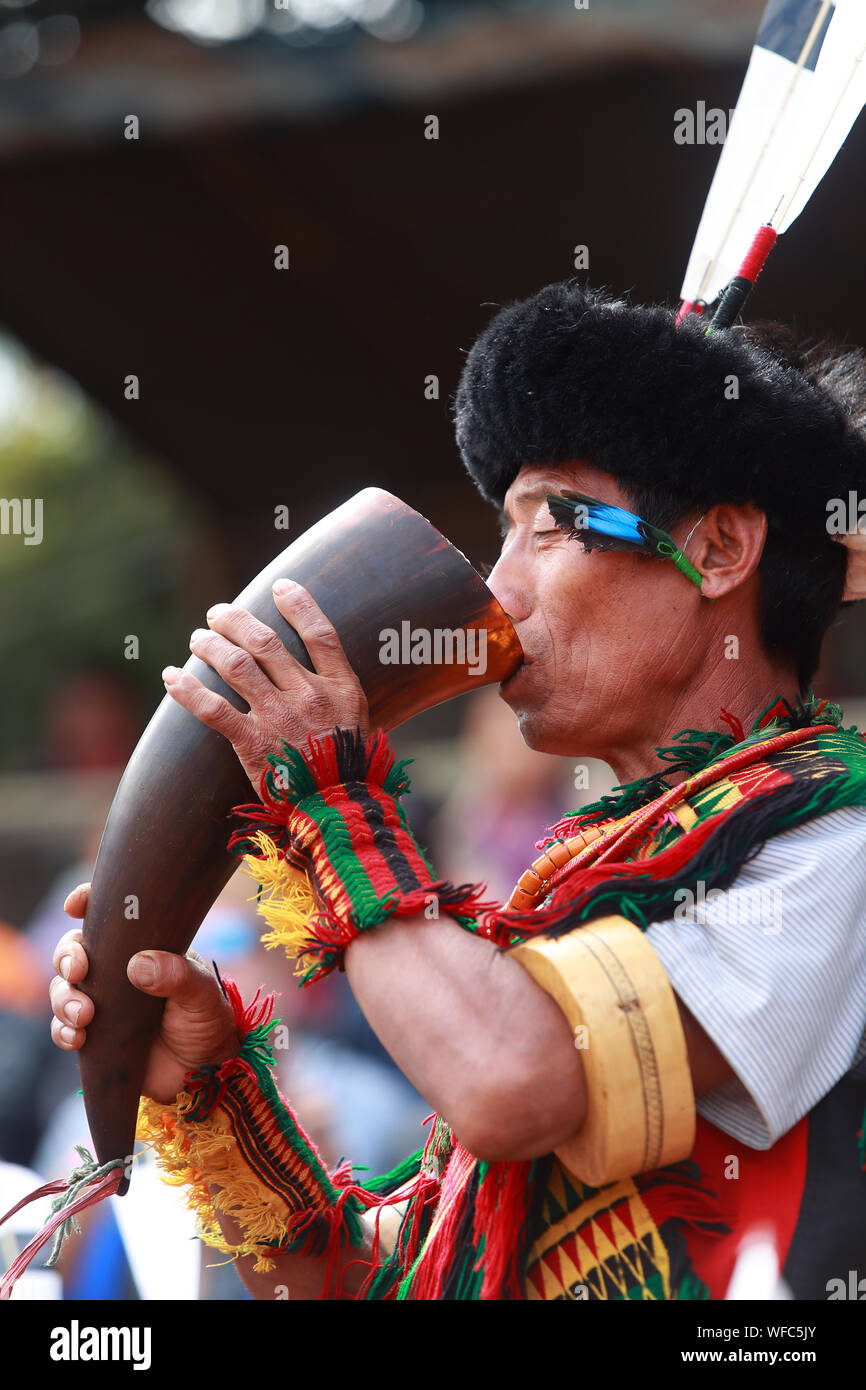 Chakhesang tribù in Hornbill Festival, Nagaland Foto Stock