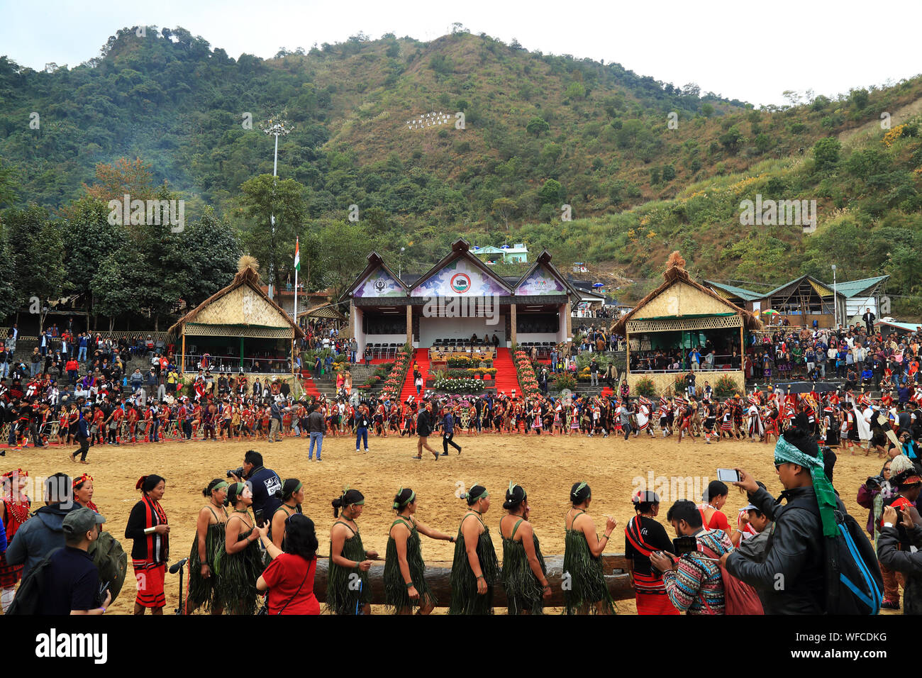 Hornbill Festival ground, Kohima, Nagaland, India Foto Stock