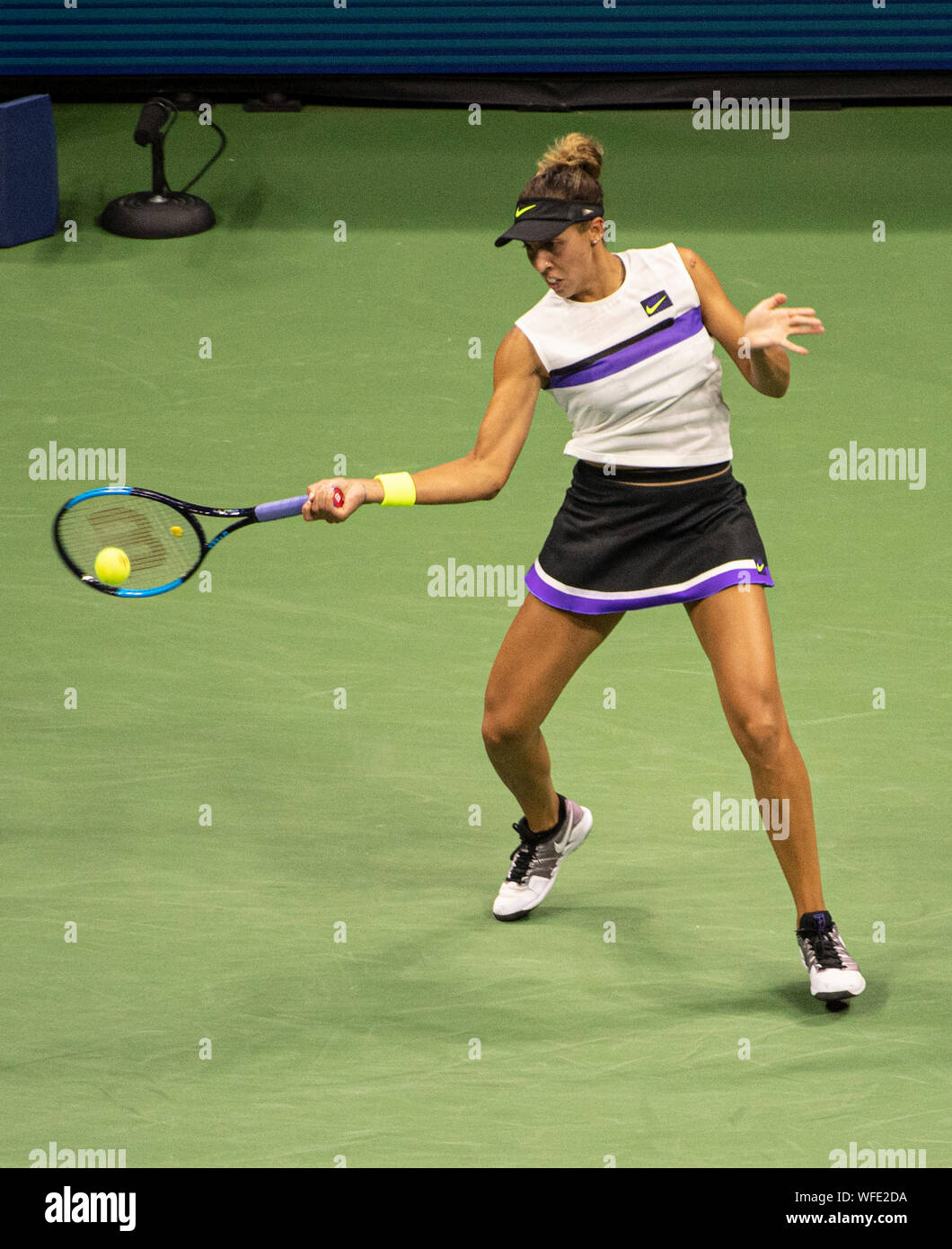 Agosto 30, 2019: Madison tasti (USA) sconfisse Sofia kenin (USA) 6-3, 7-5, all'US Open suonata in Billie Jean King National Tennis Center in Flushing, Queens, a New York. © Jo Becktold/CSM Foto Stock
