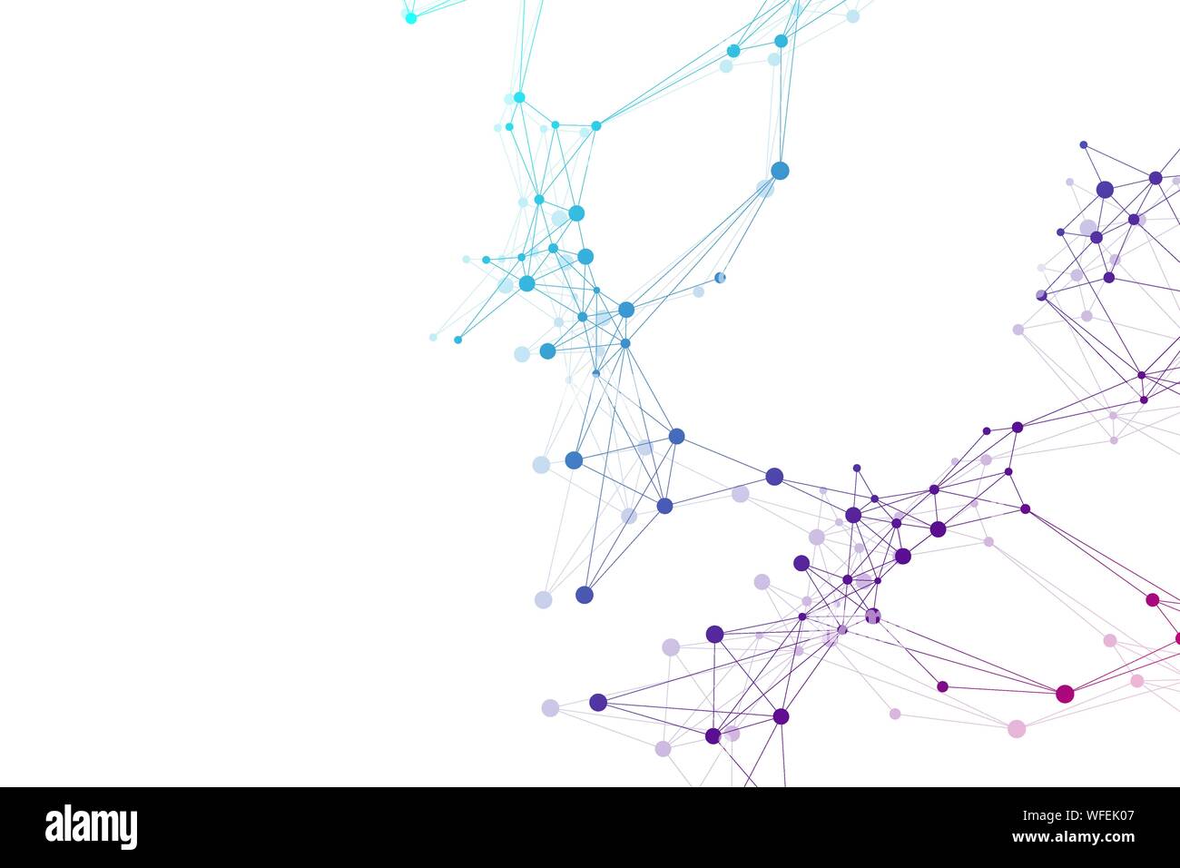Scientific illustrazione vettoriale di ingegneria genetica e manipolazione genica concetto. Elica di DNA, il filamento di DNA, una molecola o un atomo, neuroni. Struttura astratta Illustrazione Vettoriale