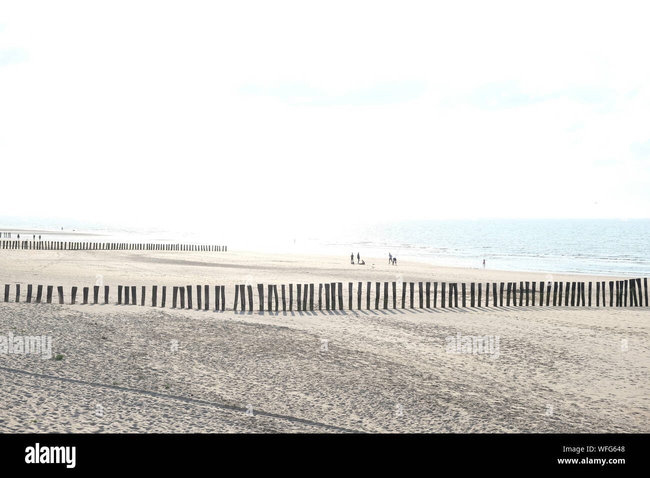 Spiaggia paesaggio, Bleriot Beach, Pas-de-Calais, Francia Foto Stock
