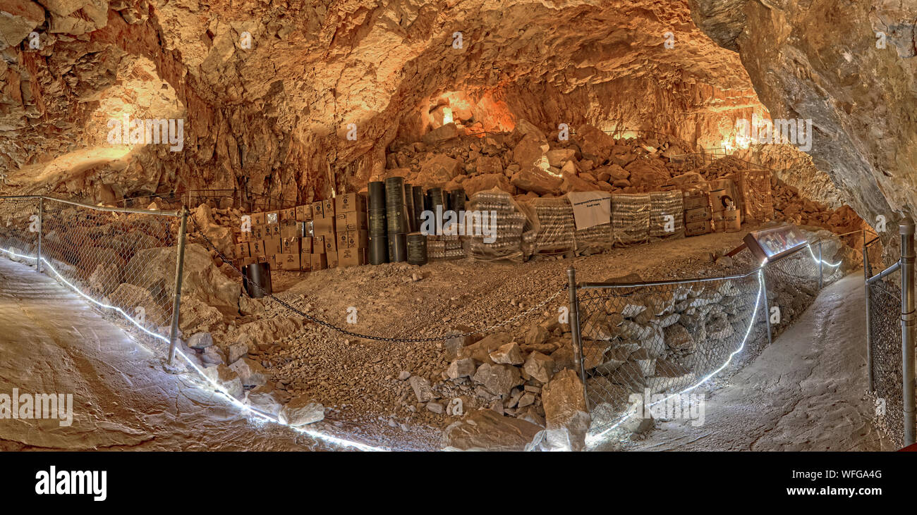 Grand Canyon Caverns Bomb Shelter, Arizona, Stati Uniti Foto Stock