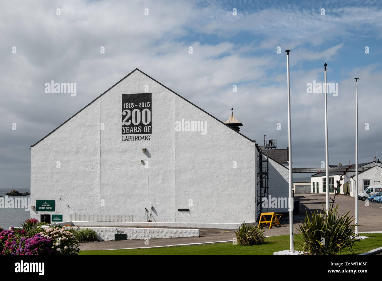 La Distilleria Laphroaig, Islay, Scozia Foto Stock