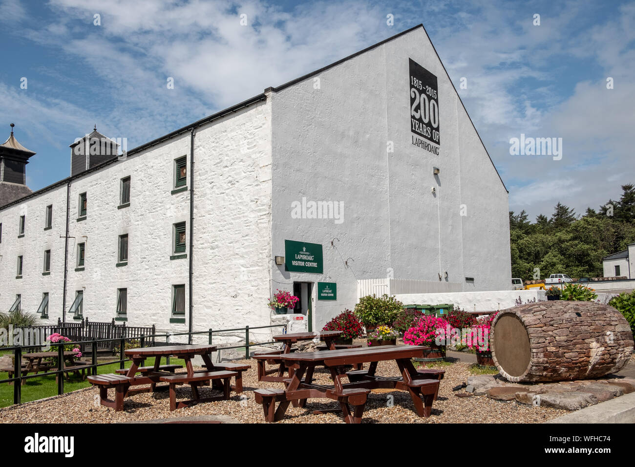 La Distilleria Laphroaig, Islay, Scozia Foto Stock