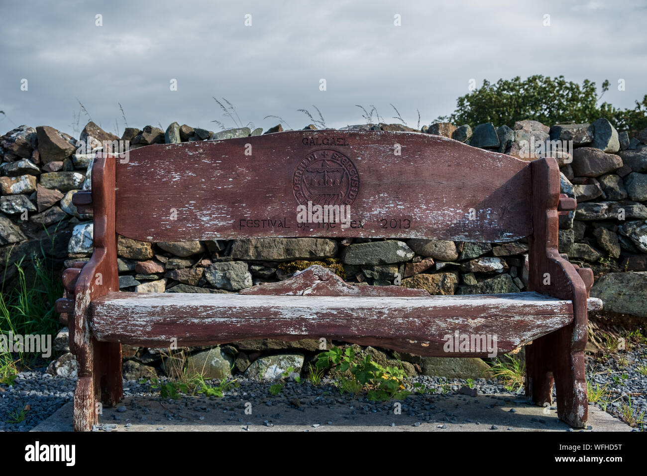 Sedile su tre distillerie percorso, Islay, Scozia Foto Stock