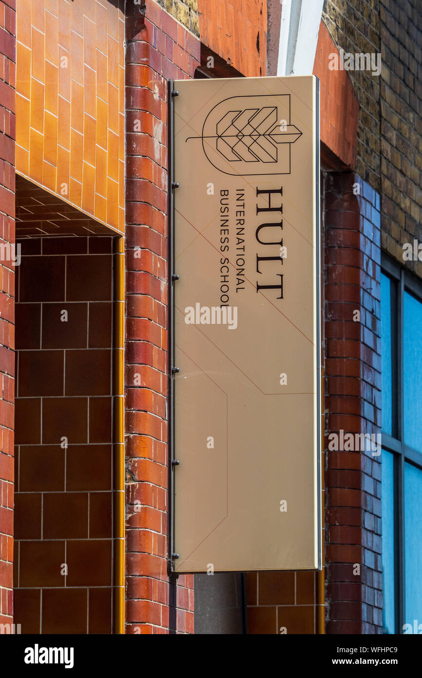 Hult International Business School in strada commerciale Est di Londra. Foto Stock