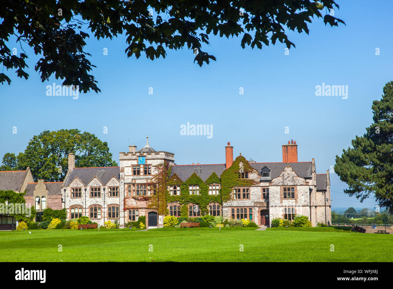 Ruthin scuola una delle più antiche scuole pubbliche nel Regno Unito. Situato nella periferia di Ruthin, Denbighshire North Wales, fondata 1284 Foto Stock